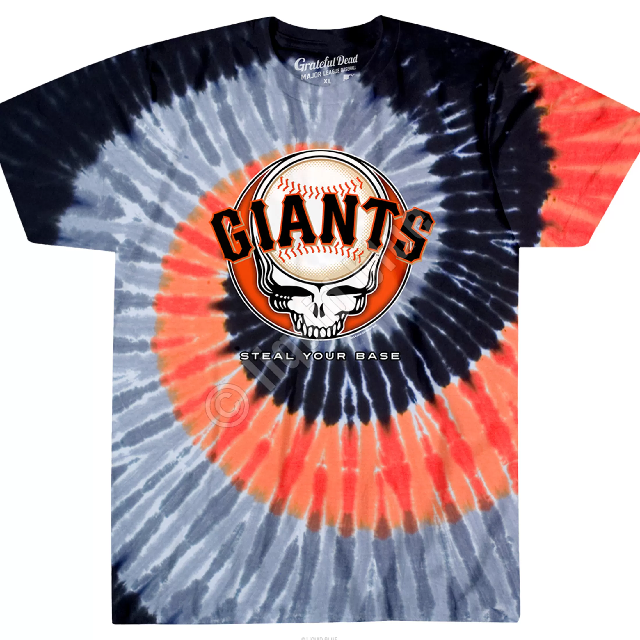 T-Shirt | San Francisco Giants<Liquid Blue San Francisco Giants Steal Your Base Tie-Dye T-Shirt