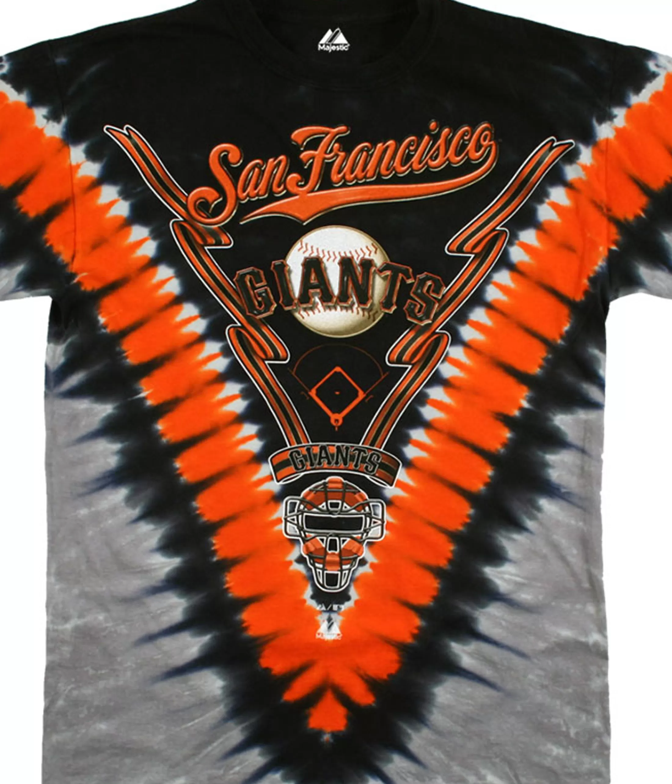 T-Shirt | San Francisco Giants<Liquid Blue San Francisco Giants V Tie-Dye T-Shirt