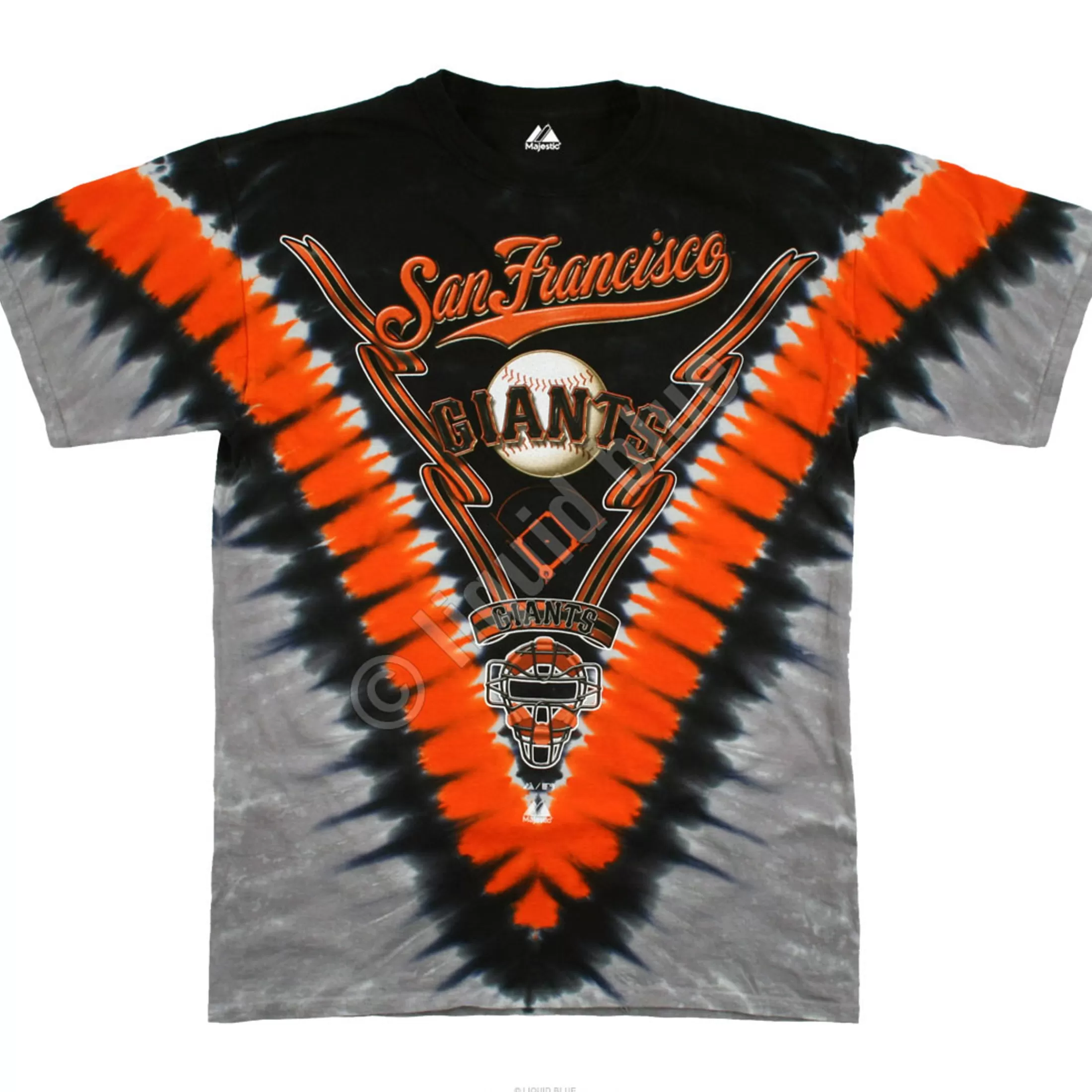 T-Shirt | San Francisco Giants<Liquid Blue San Francisco Giants V Tie-Dye T-Shirt