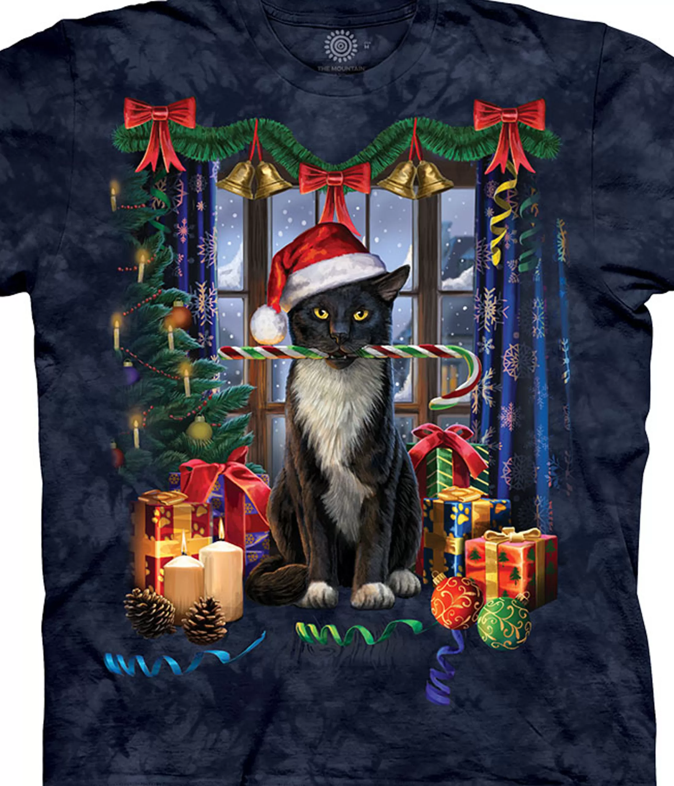 T-Shirt | Christmas<Liquid Blue Santa Paws Classic Cotton T-Shirt