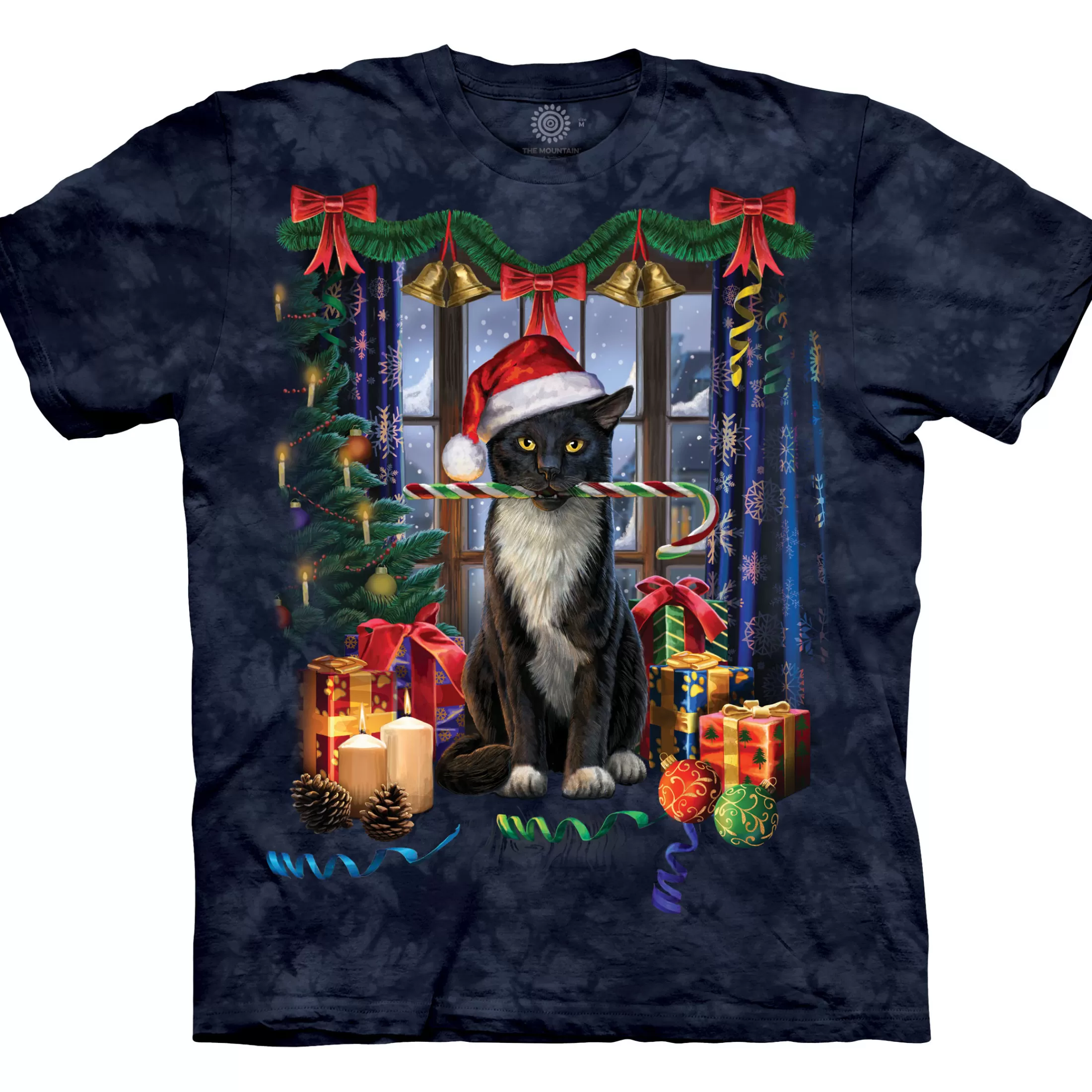 T-Shirt | Christmas<Liquid Blue Santa Paws Classic Cotton T-Shirt