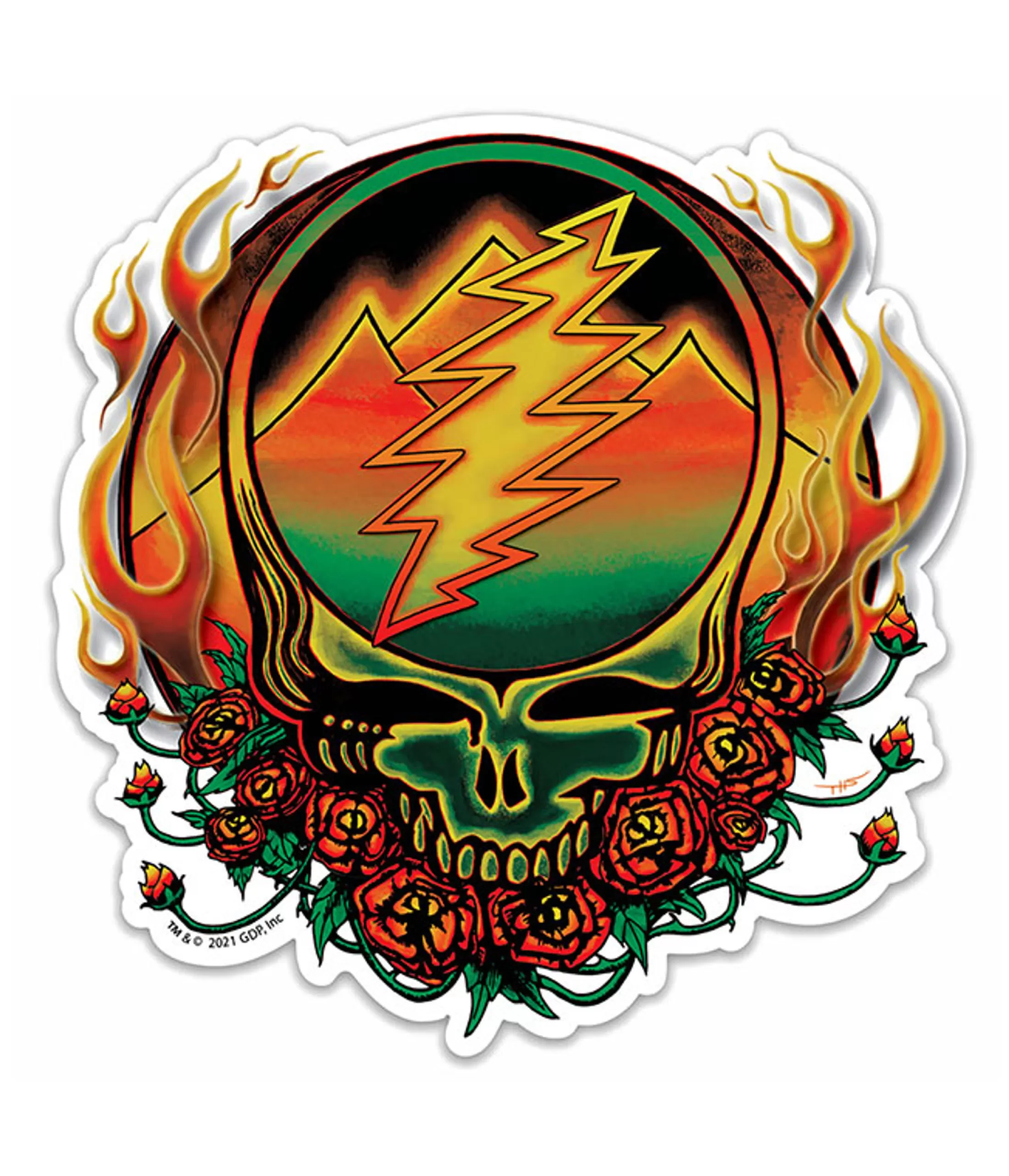 Grateful Dead | Classic<Liquid Blue Scarlet Fire Sticker