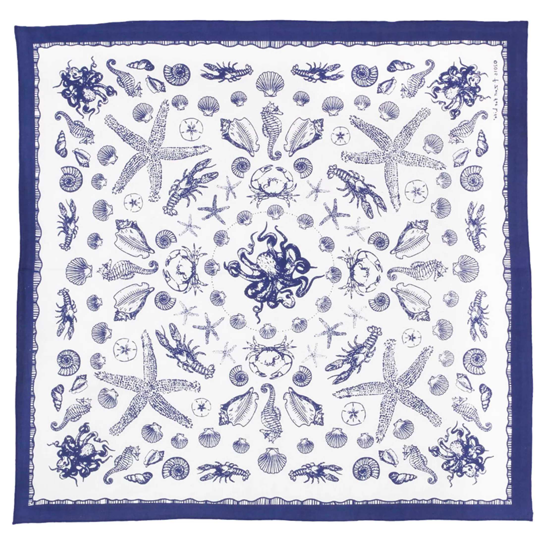 Bandanas | Liquid Blue<Liquid Blue Sea Creatures Blue Bandana