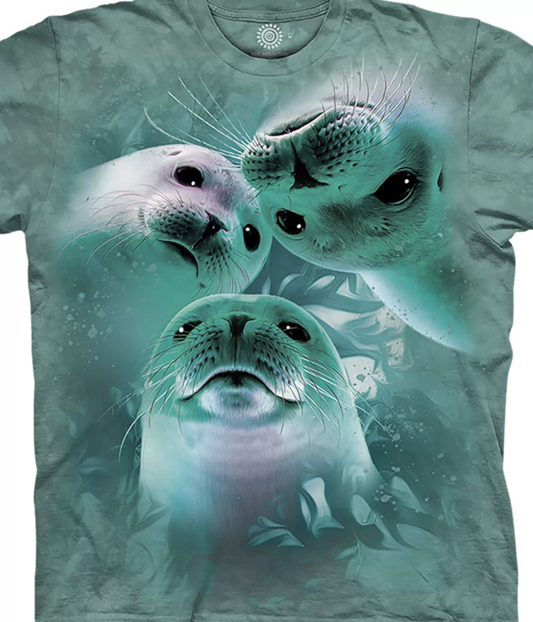 T-Shirt | Aquatic<Liquid Blue Sea Lion Trio Classic Cotton T-Shirt