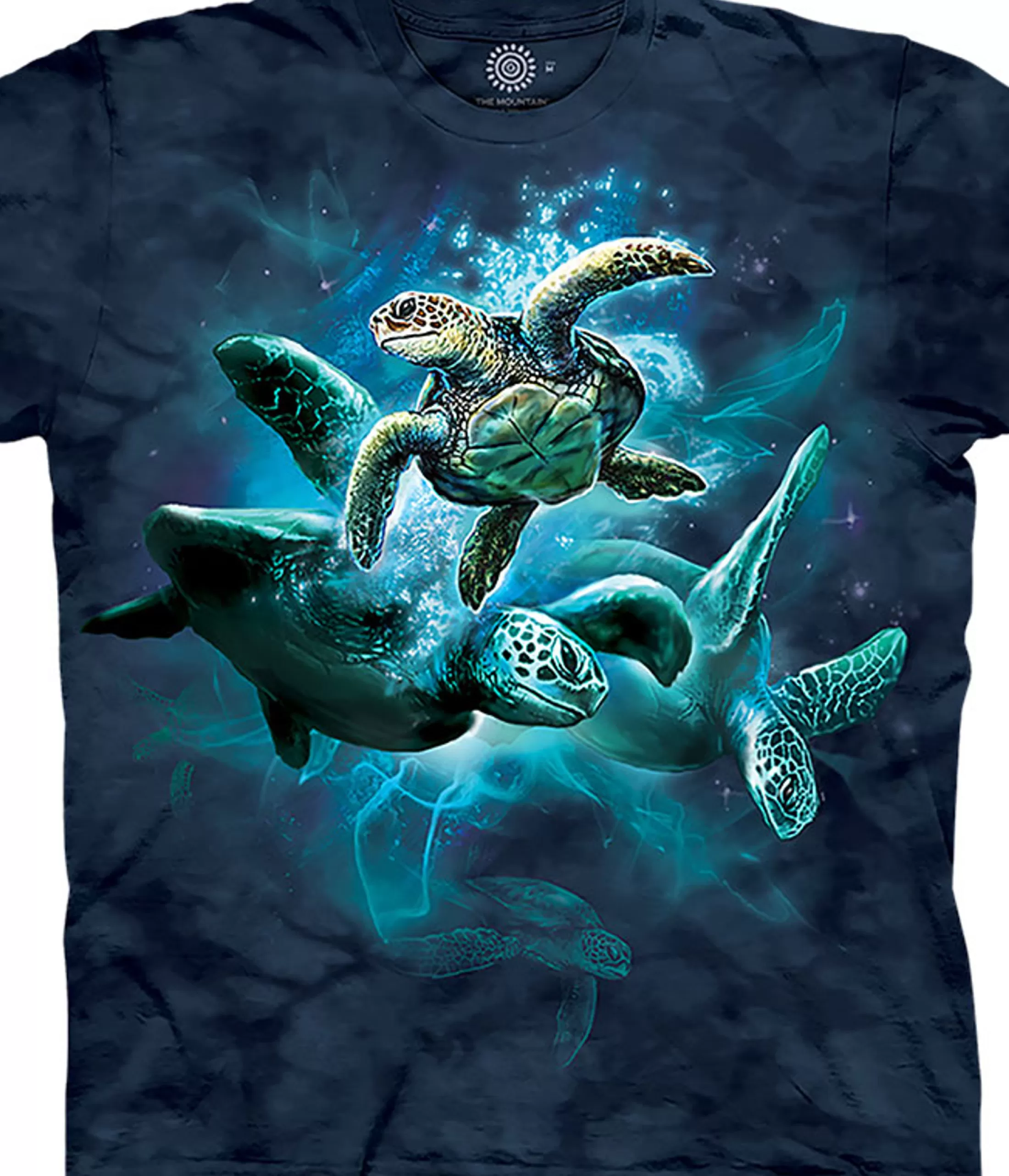 T-Shirt | Aquatic<Liquid Blue Sea Turtle Collage Classic Cotton T-Shirt