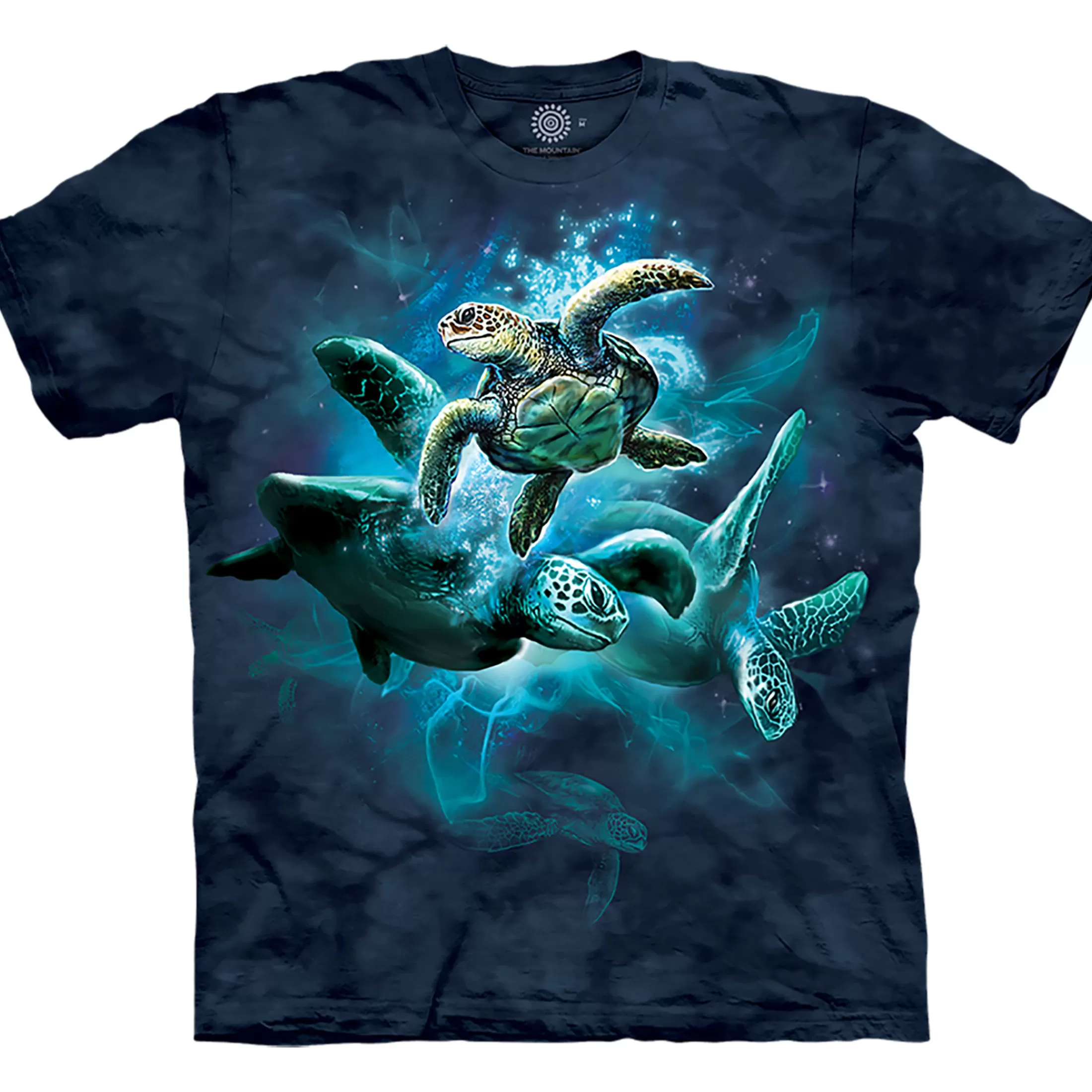 T-Shirt | Aquatic<Liquid Blue Sea Turtle Collage Classic Cotton T-Shirt