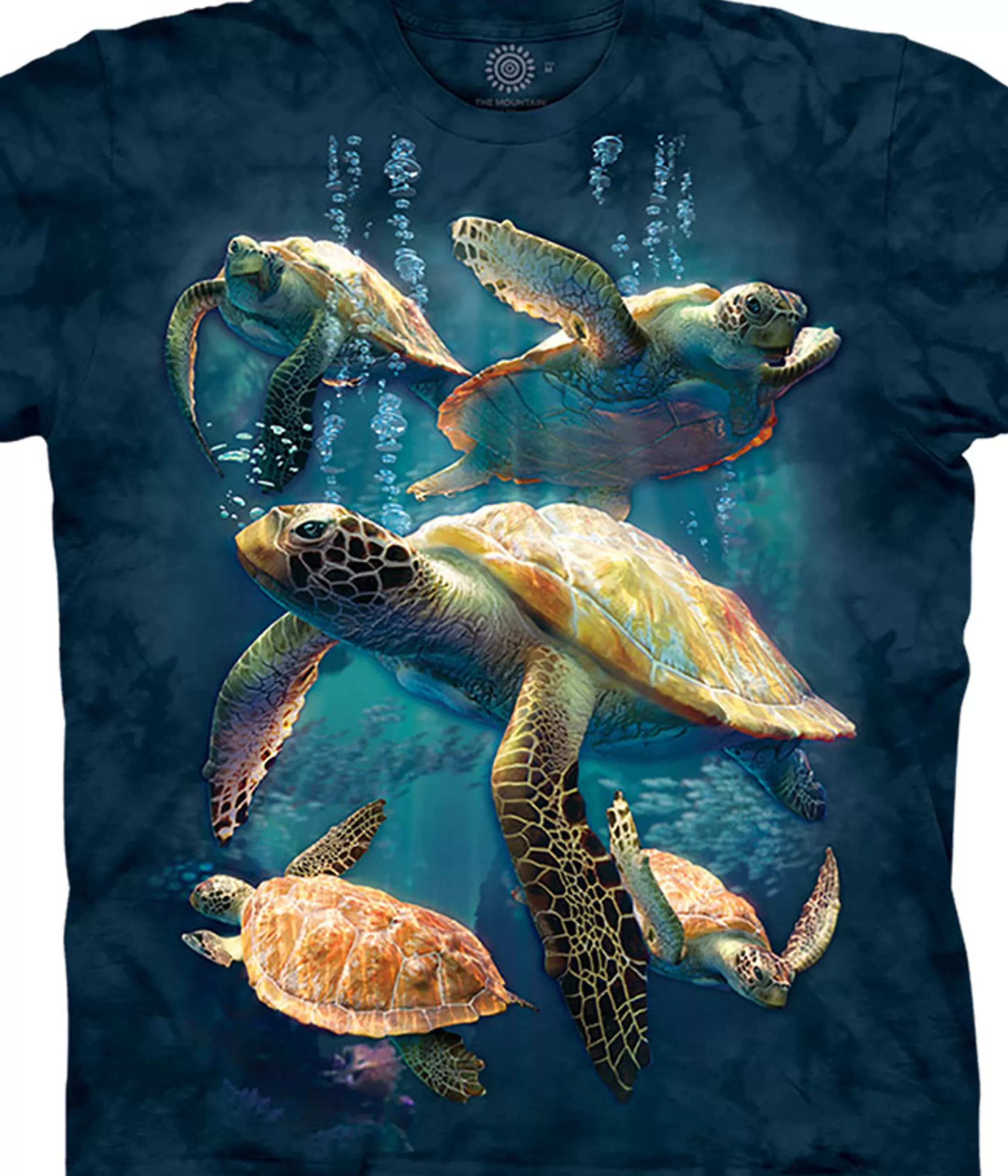 T-Shirt<Liquid Blue Sea Turtle Family Classic Cotton T-Shirt