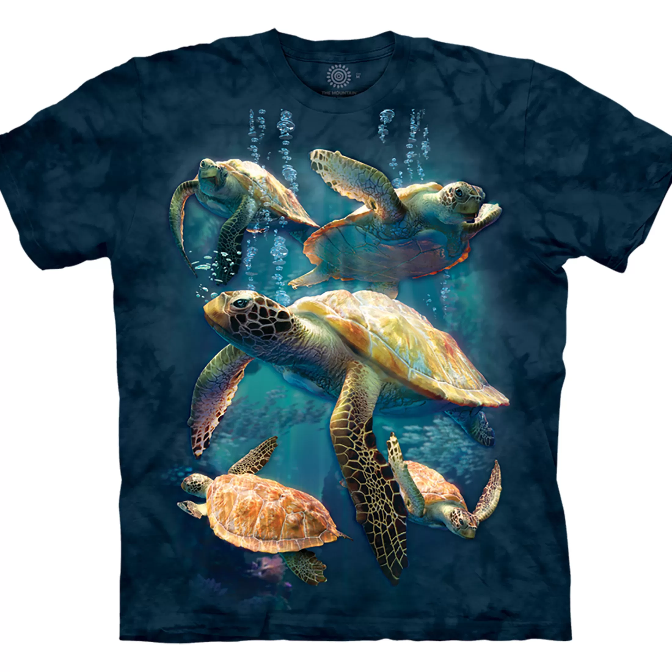 T-Shirt<Liquid Blue Sea Turtle Family Classic Cotton T-Shirt