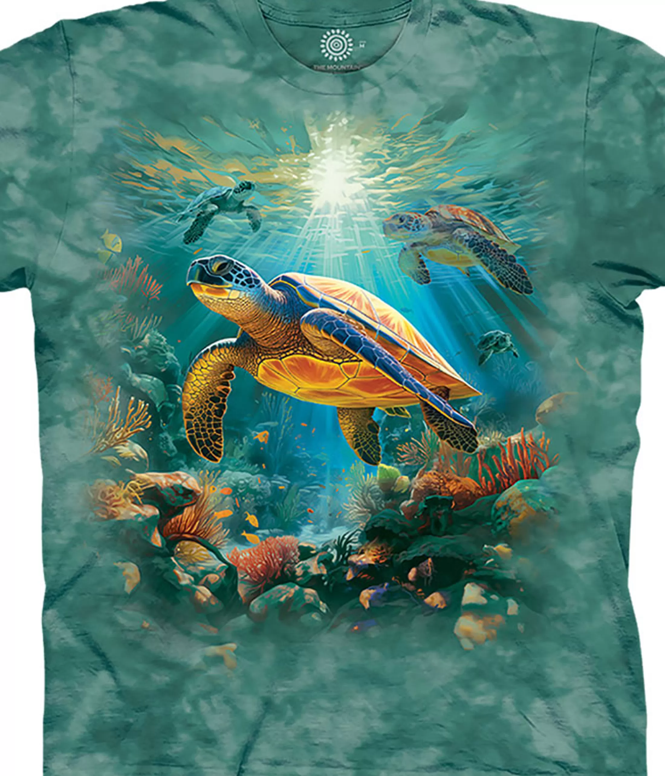 T-Shirt | Aquatic<Liquid Blue Sea Turtle Journey Classic Cotton T-Shirt