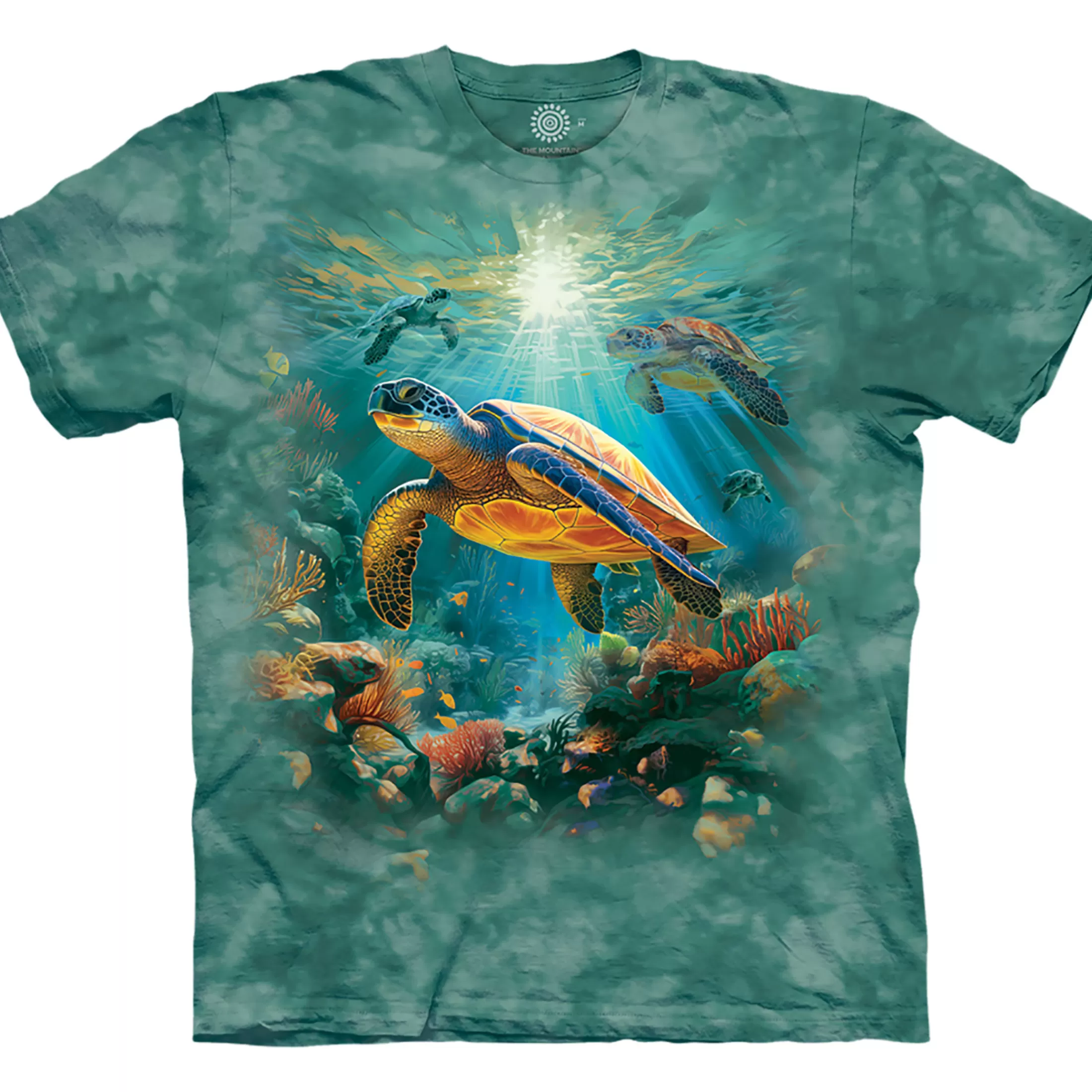 T-Shirt | Aquatic<Liquid Blue Sea Turtle Journey Classic Cotton T-Shirt