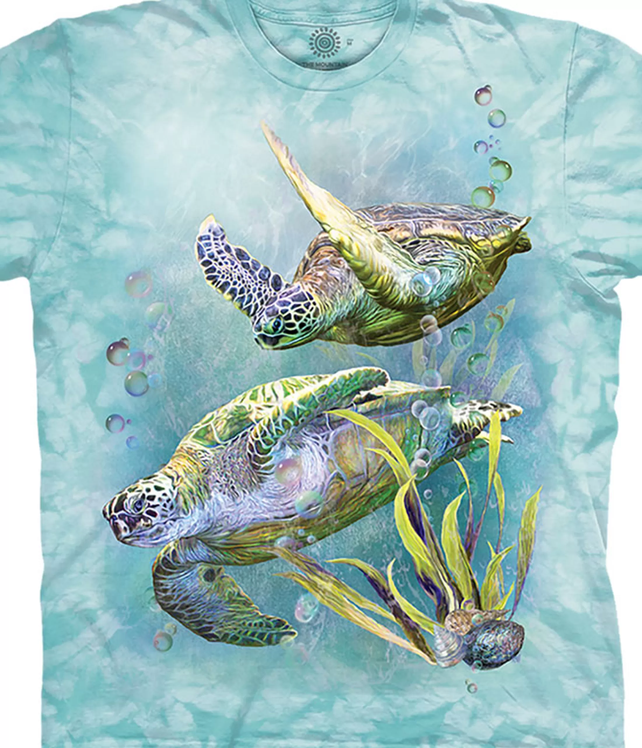 T-Shirt | Aquatic<Liquid Blue Sea Turtles Swim Classic Cotton T-Shirt