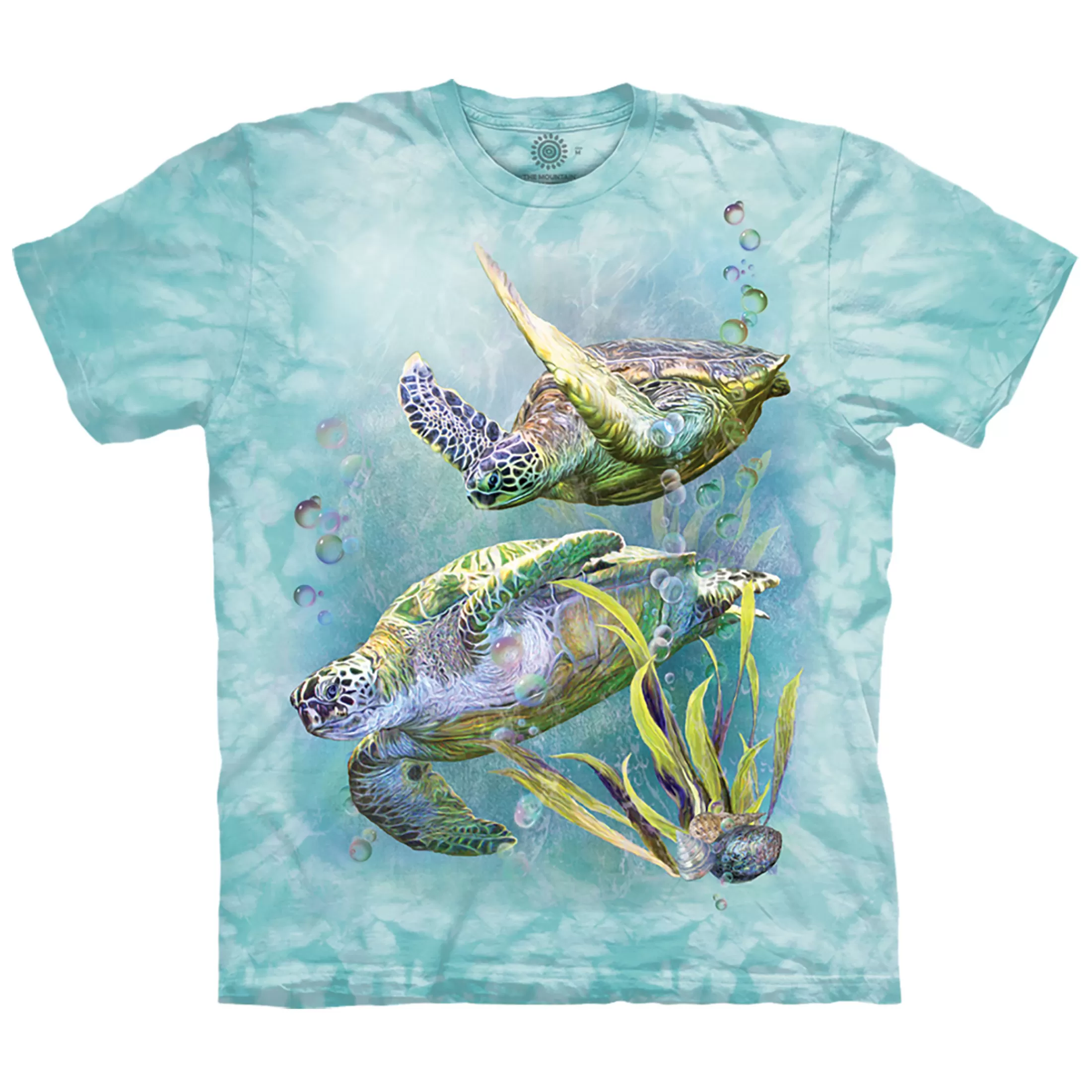 T-Shirt | Aquatic<Liquid Blue Sea Turtles Swim Classic Cotton T-Shirt