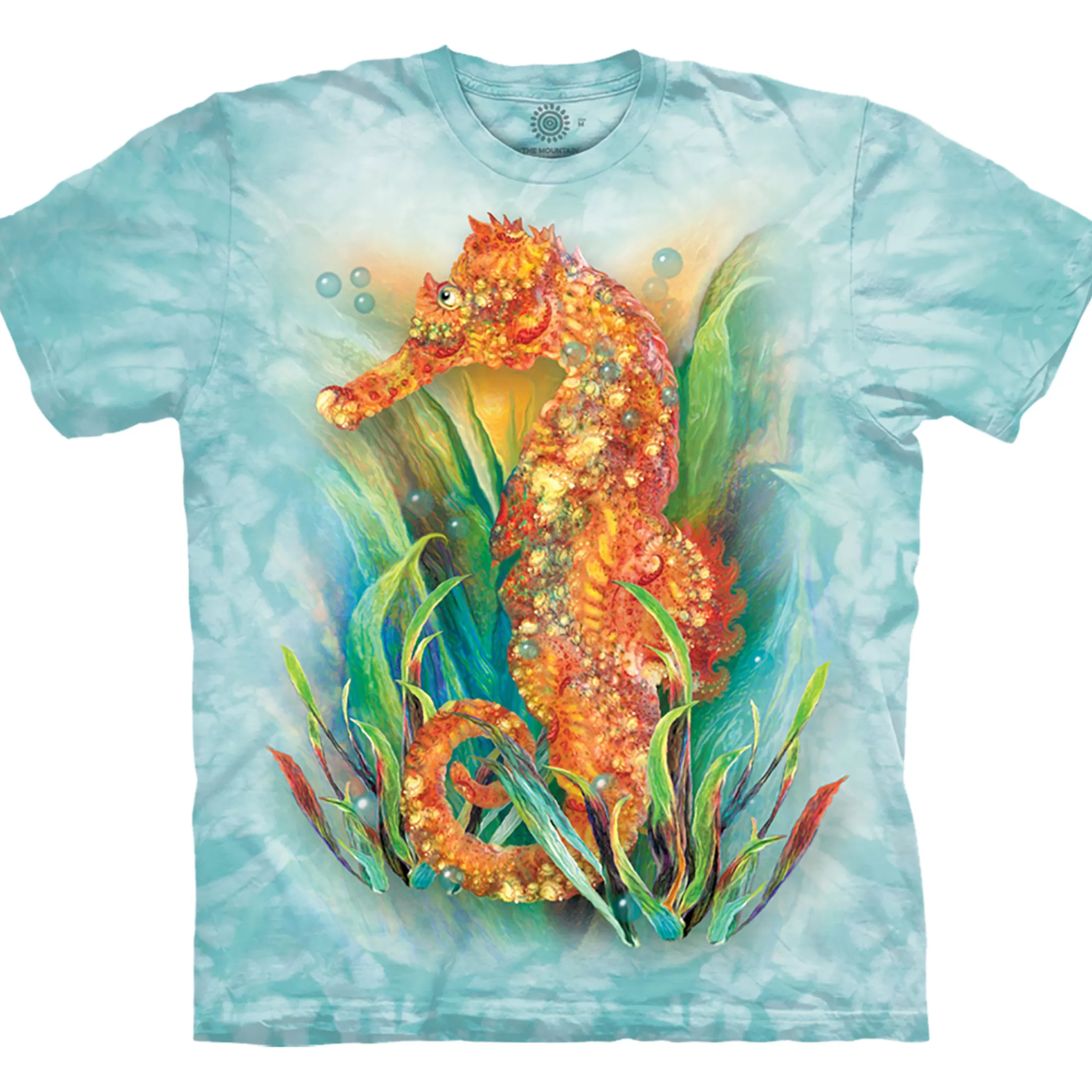 T-Shirt<Liquid Blue Seahorse Classic Cotton T-Shirt