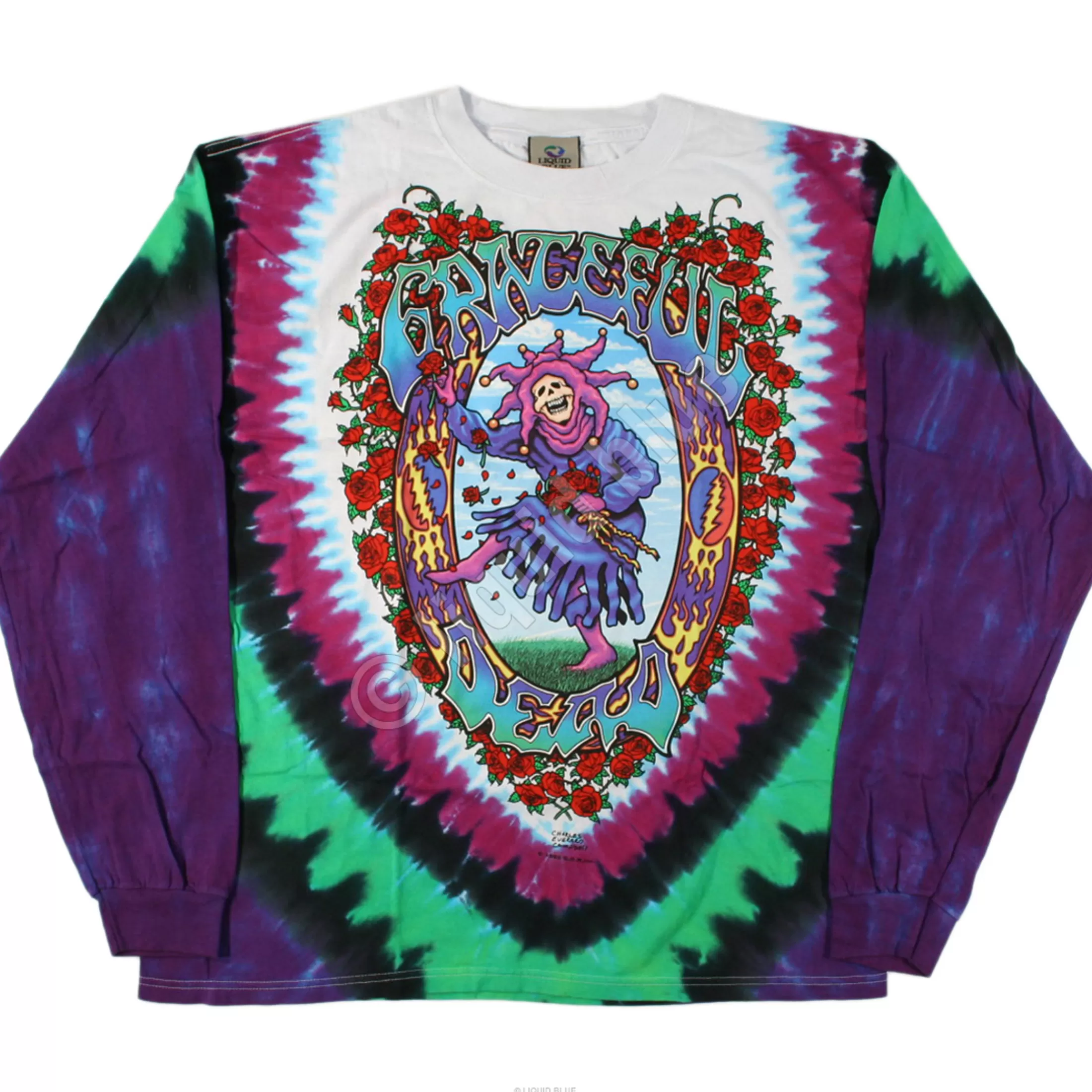 Long Sleeve | Grateful Dead<Liquid Blue Seasons Of The Dead Tie-Dye Long Sleeve T-Shirt