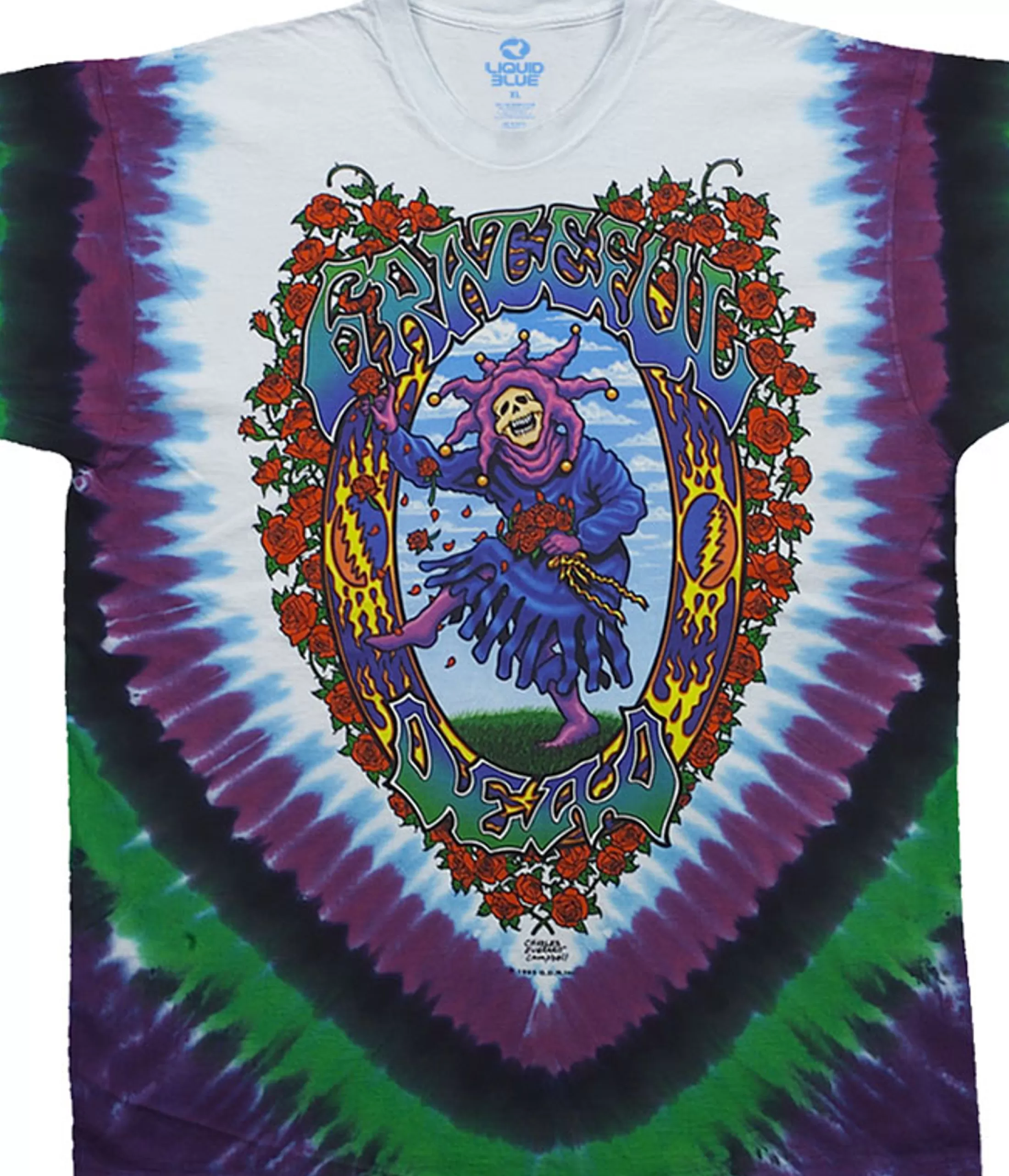 T-Shirt | Grateful Dead<Liquid Blue Seasons Of The Dead Tie-Dye T-Shirt