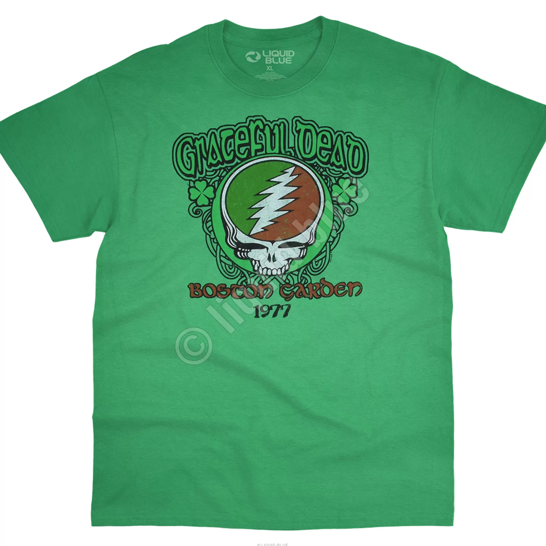 T-Shirt | Grateful Dead<Liquid Blue Shamrock 77 Green T-Shirt