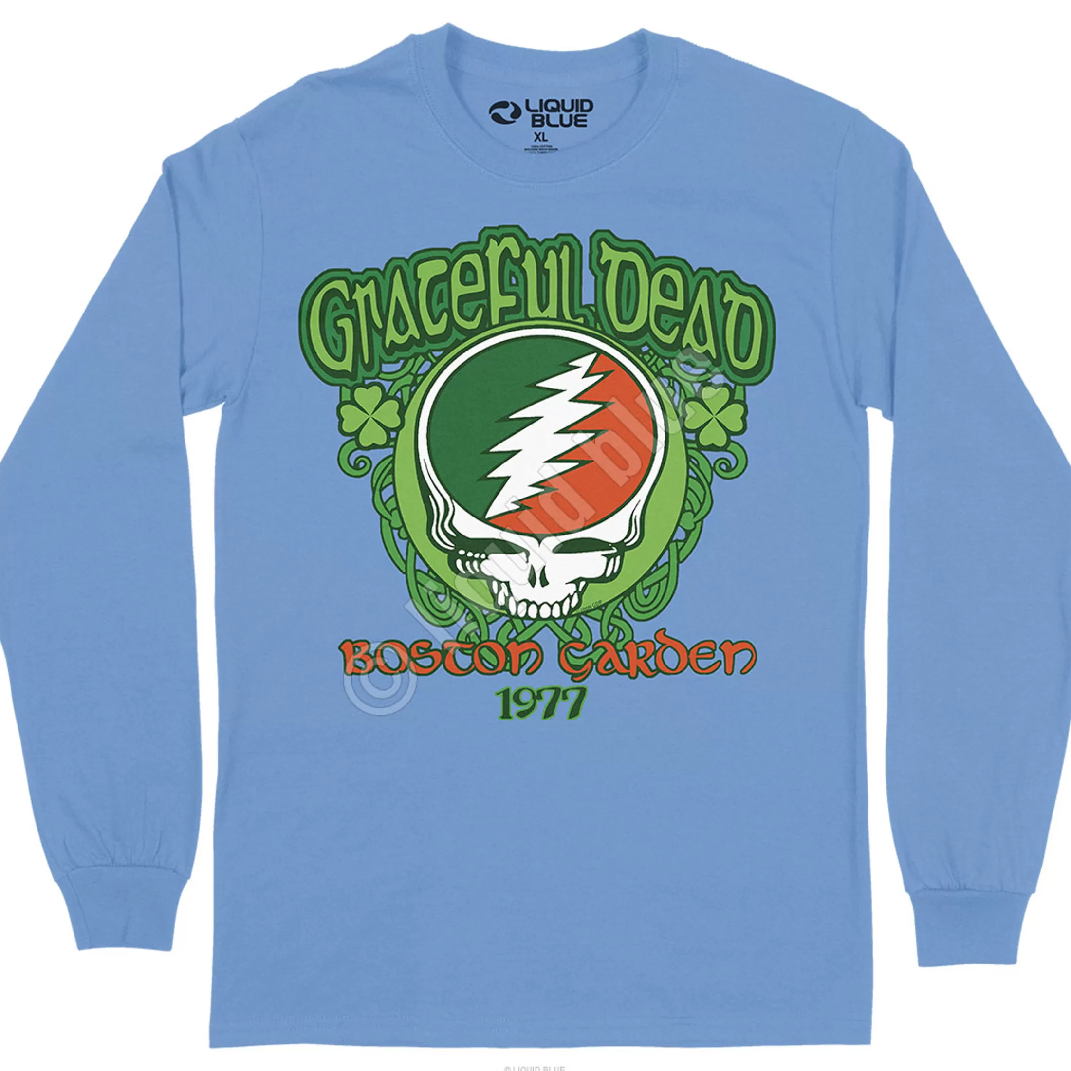 Long Sleeve | Grateful Dead Shamrock 77<Liquid Blue Shamrock 77 Long Sleeve T-Shirt