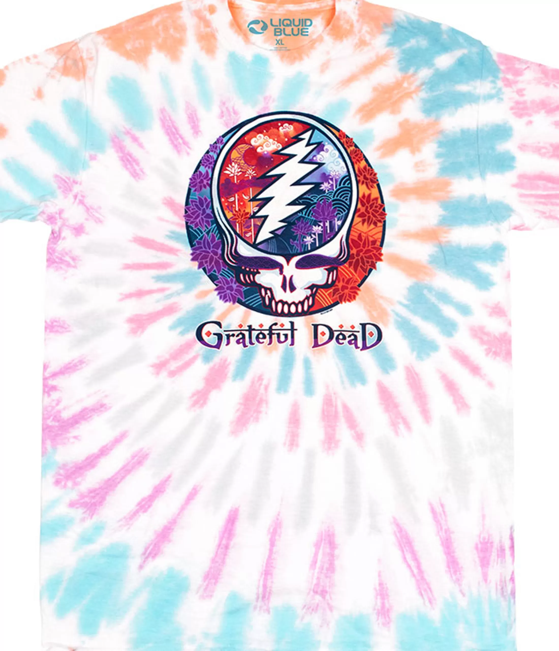 T-Shirt | Grateful Dead<Liquid Blue Shangri-La Tie-Dye T-Shirt