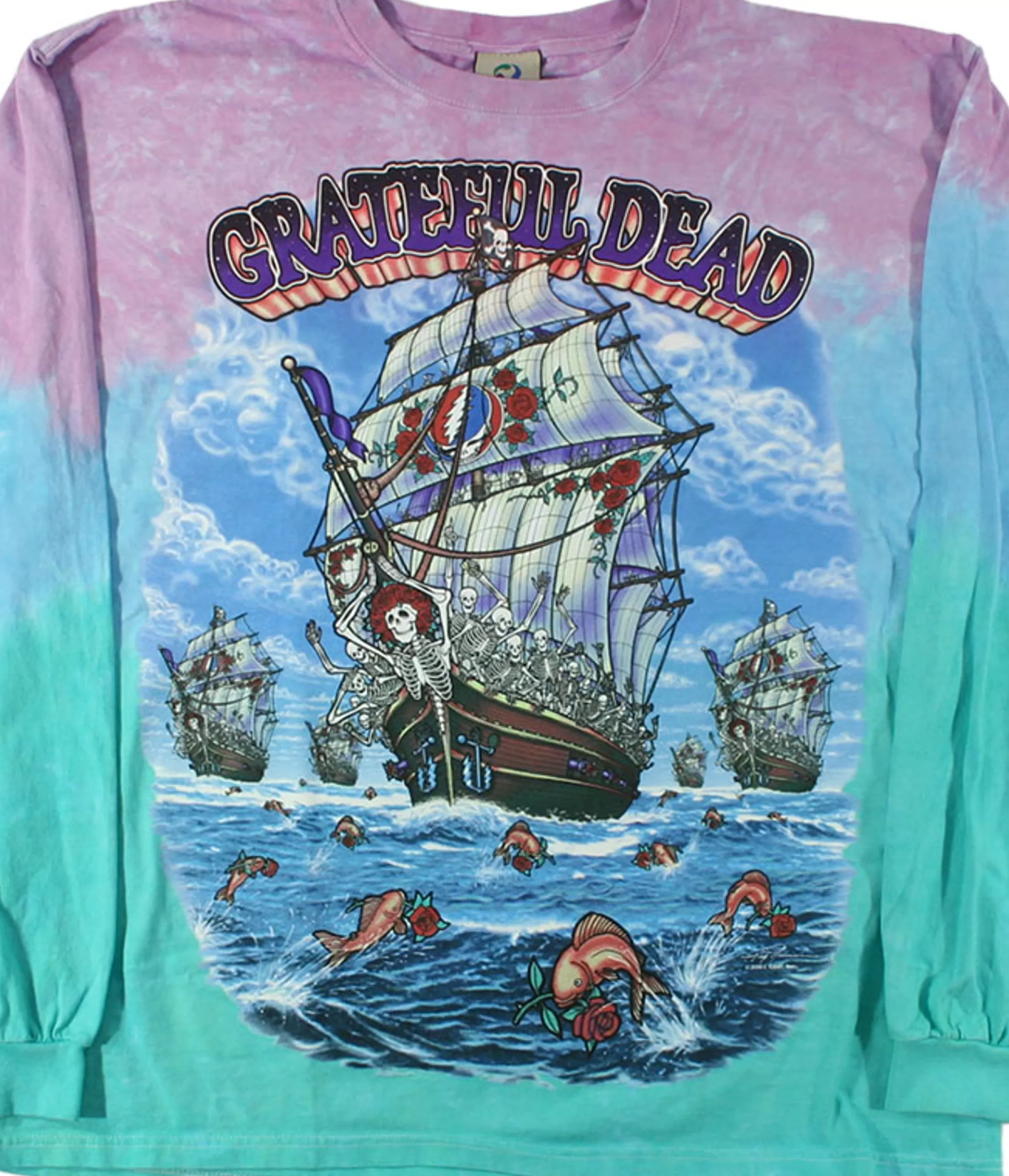 Long Sleeve | Grateful Dead<Liquid Blue Ship Of Fools Tie-Dye Long Sleeve T-Shirt