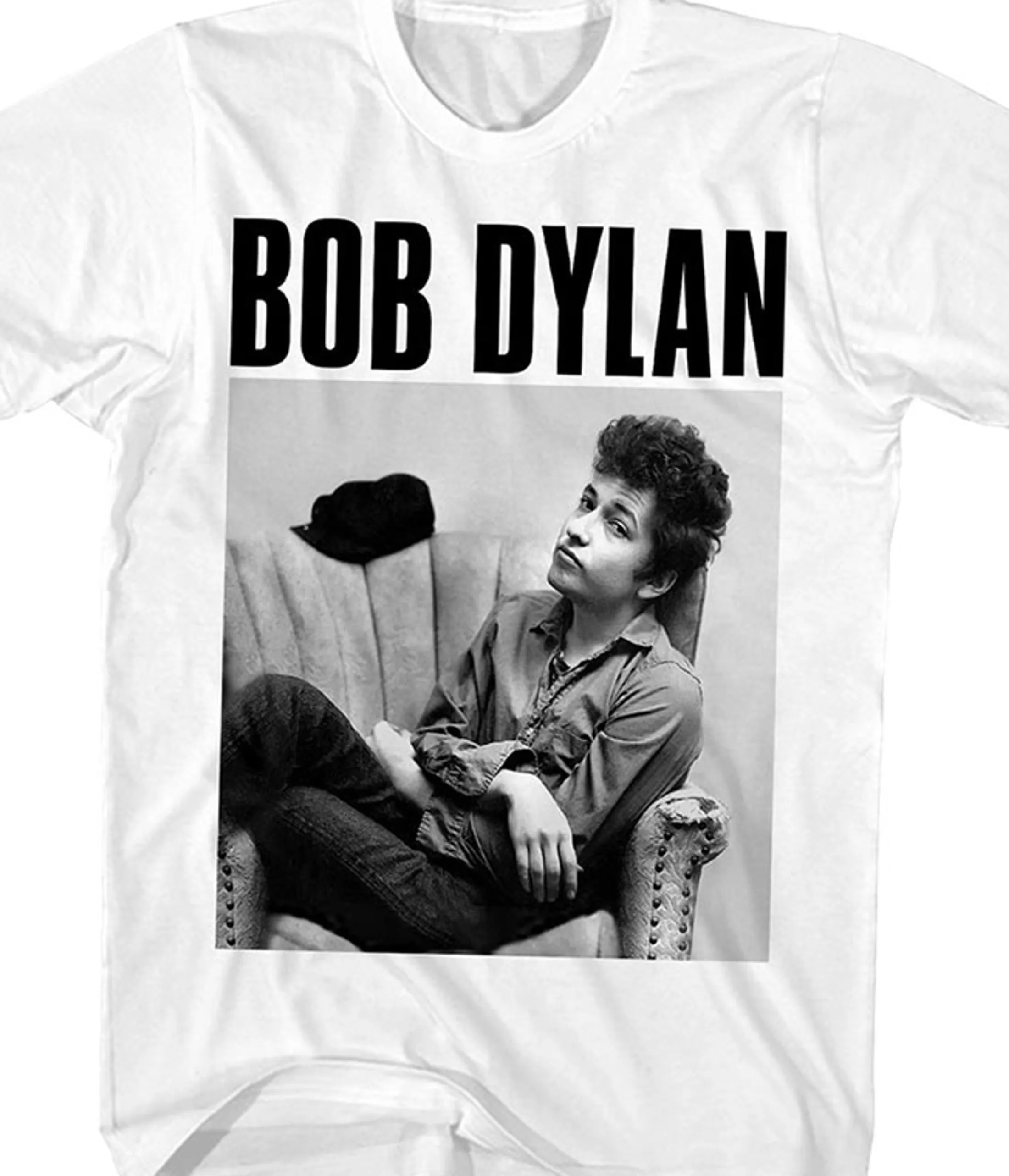 T-Shirt | Bob Dylan<Liquid Blue Sitting White T-Shirt