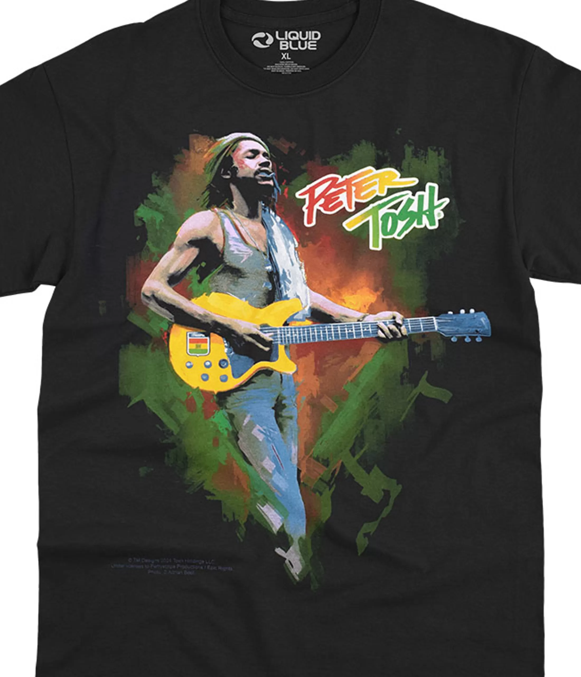 T-Shirt | Peter Tosh<Liquid Blue Skanking Black T-Shirt