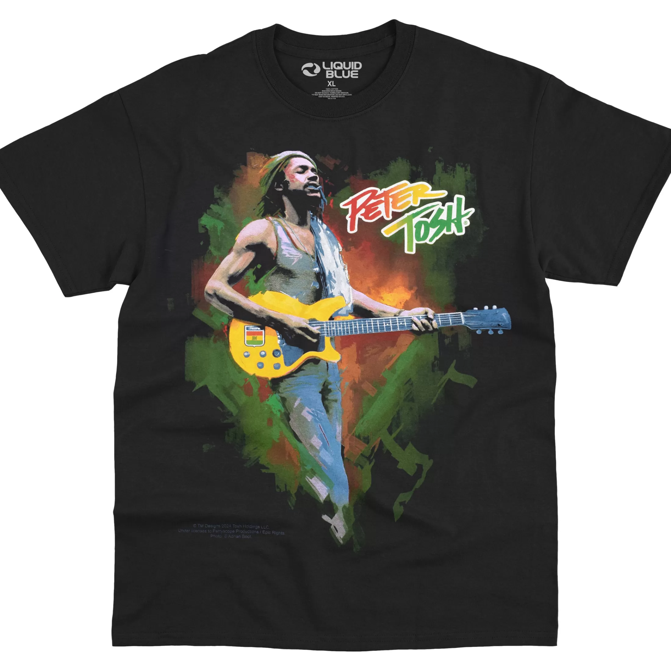 T-Shirt | Peter Tosh<Liquid Blue Skanking Black T-Shirt