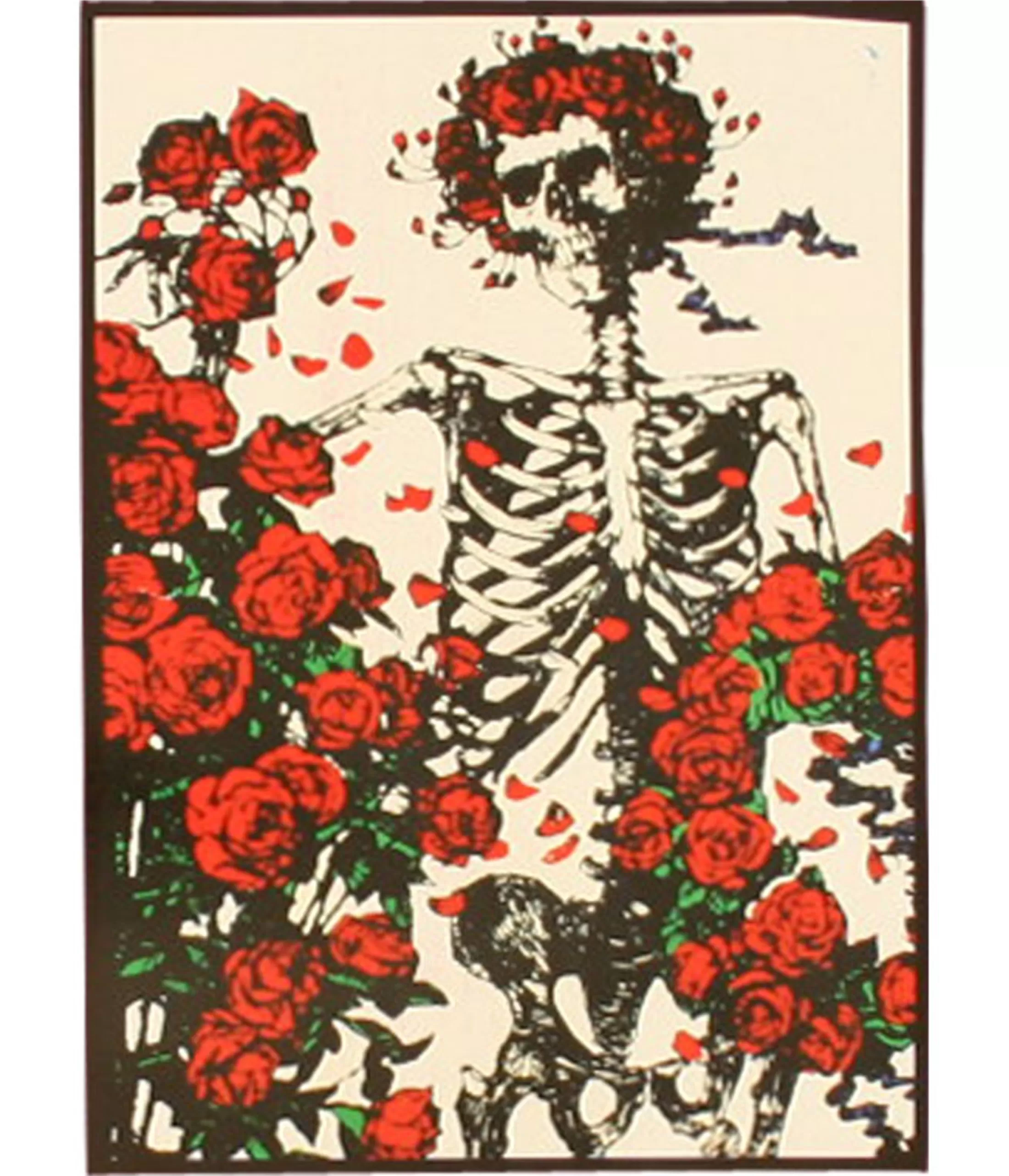 Grateful Dead | Classic<Liquid Blue Skeleton And Roses Tapestry