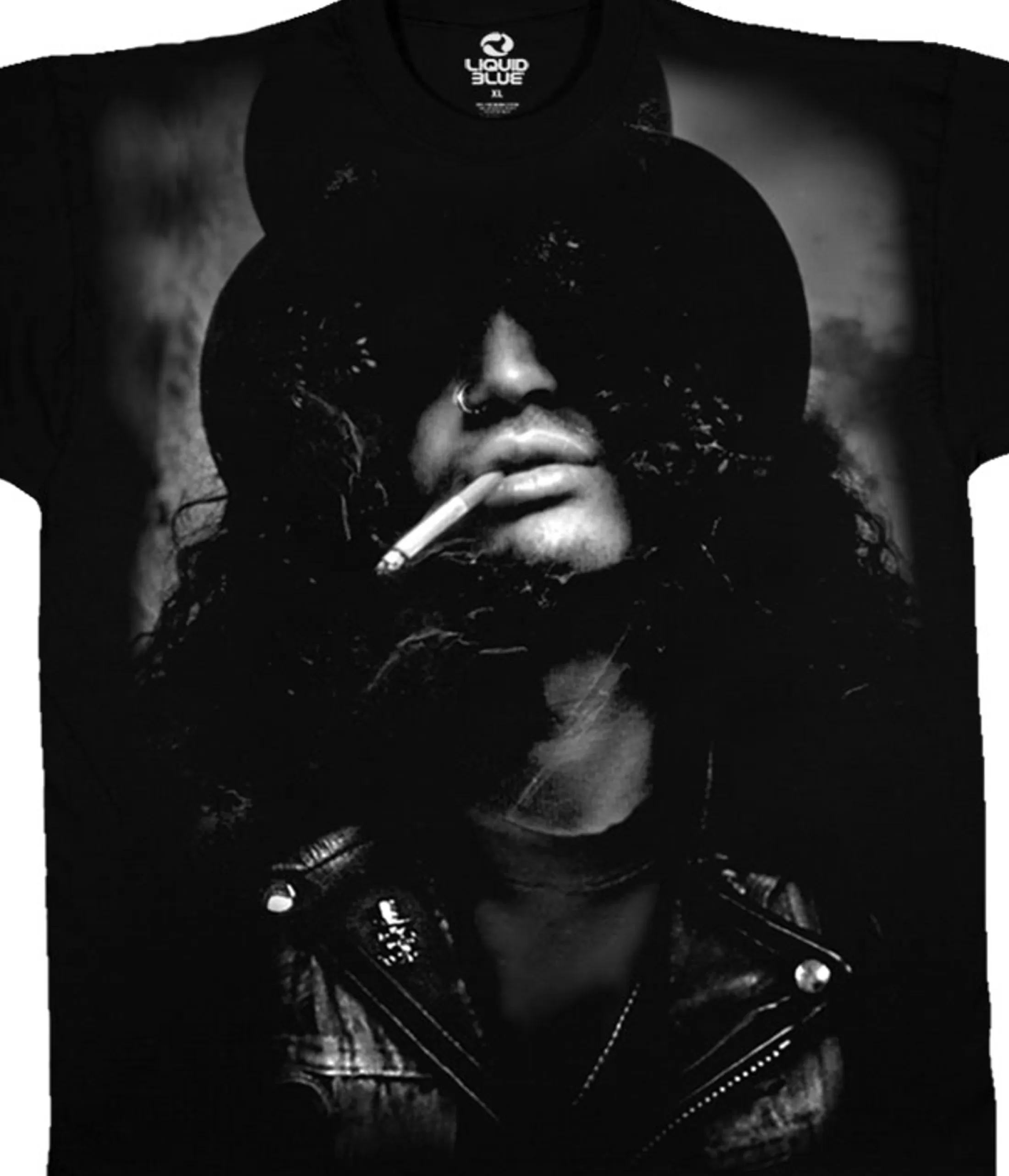 T-Shirt | Slash<Liquid Blue Slash Top Hat Black T-Shirt