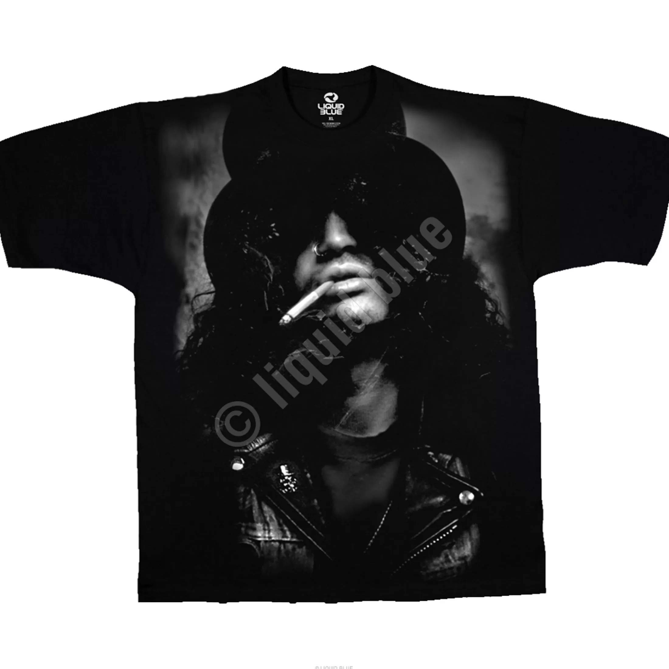 T-Shirt | Slash<Liquid Blue Slash Top Hat Black T-Shirt