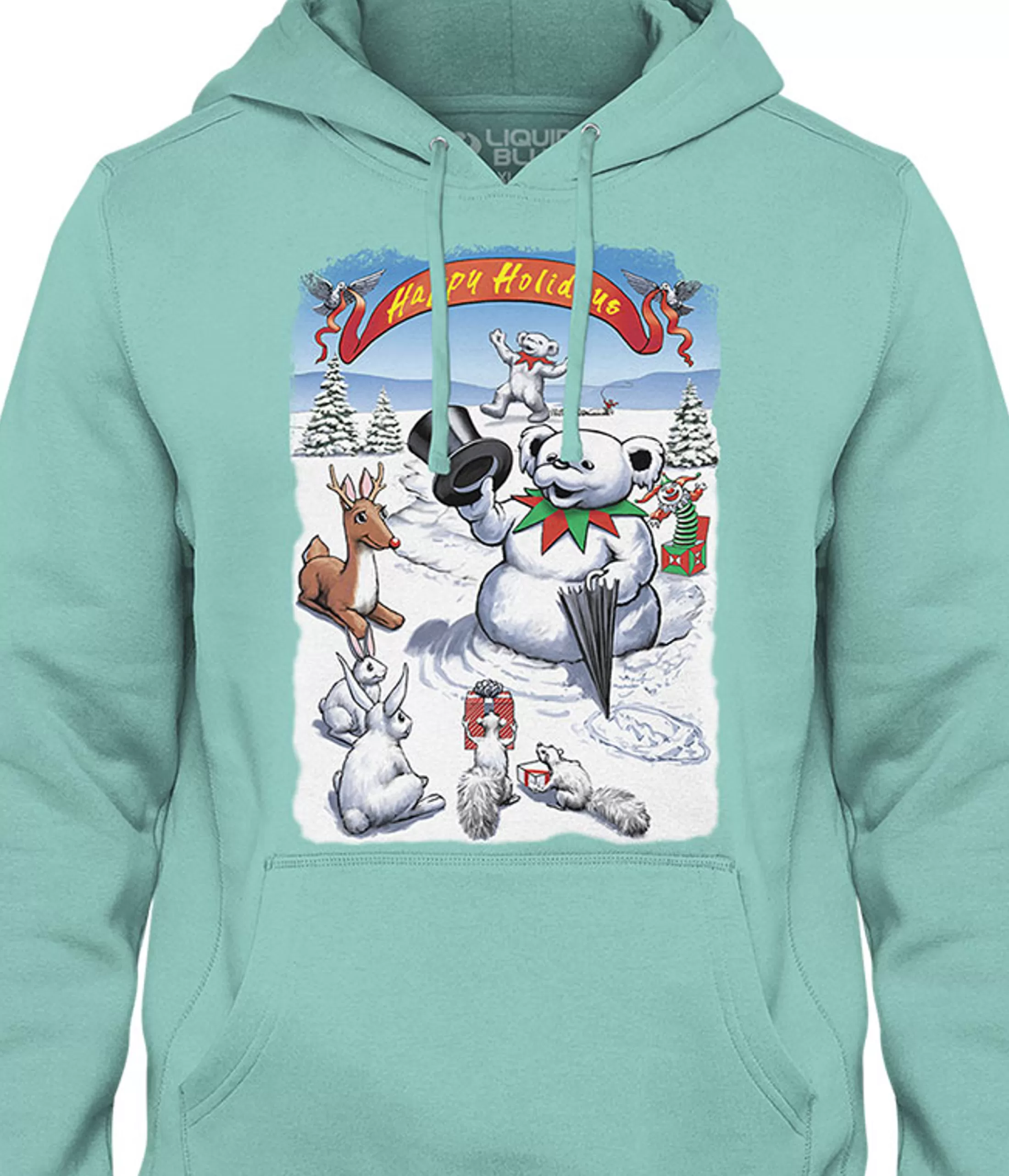 Hoodie | Snowman Bear<Liquid Blue Snowman Bear Hoodie