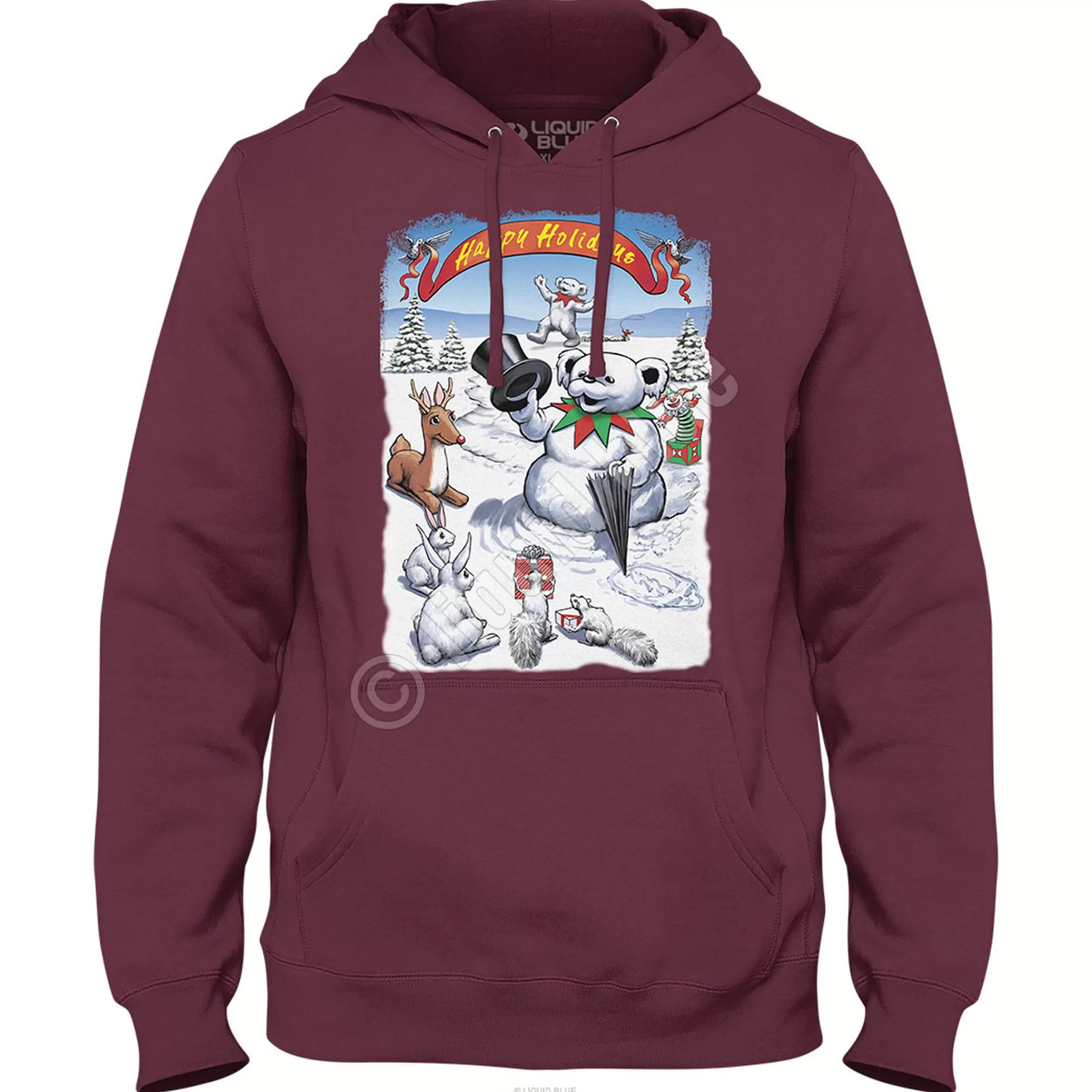 Hoodie | Snowman Bear<Liquid Blue Snowman Bear Hoodie