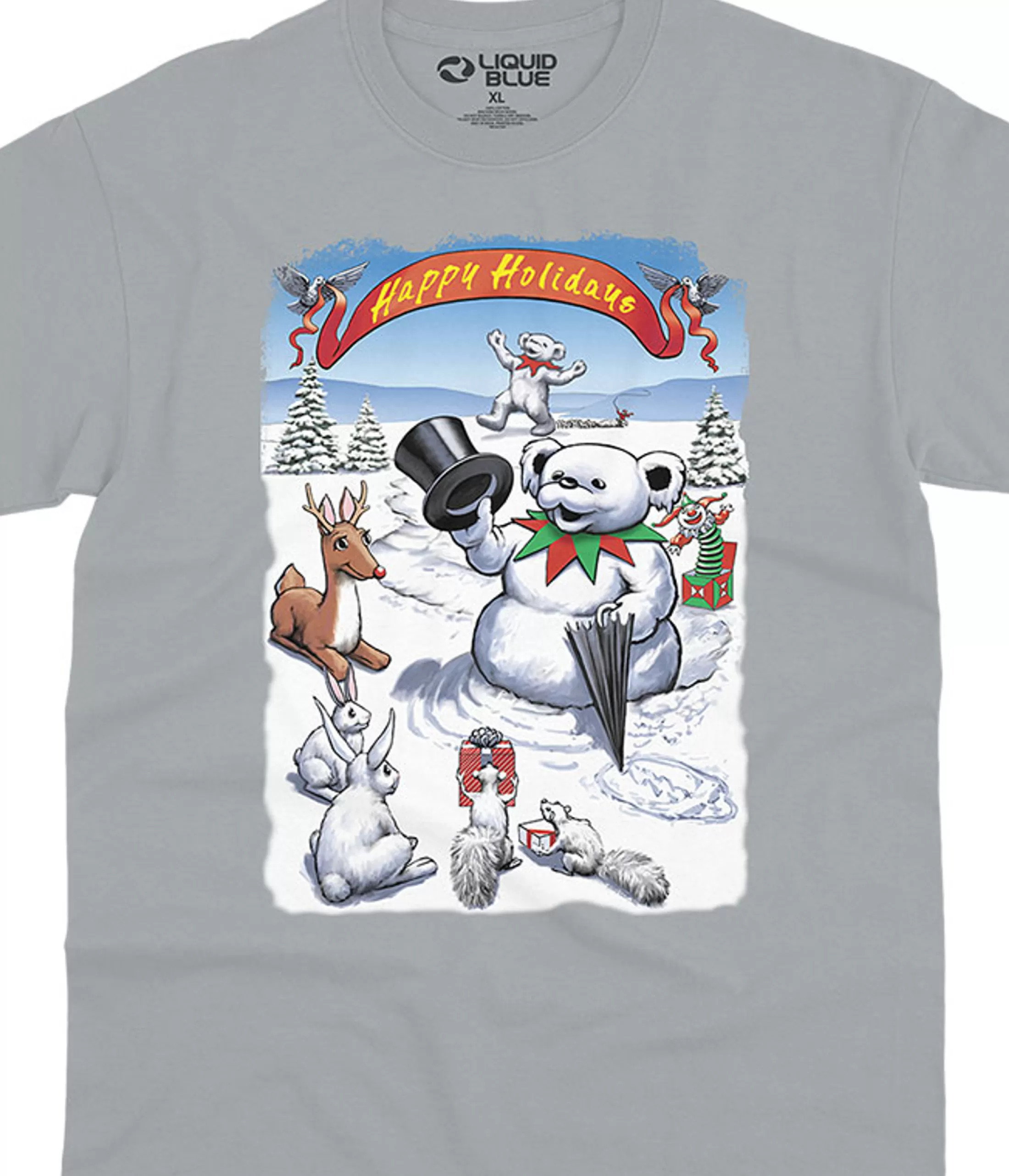 T-Shirt | Snowman Bear<Liquid Blue Snowman Bear T-Shirt