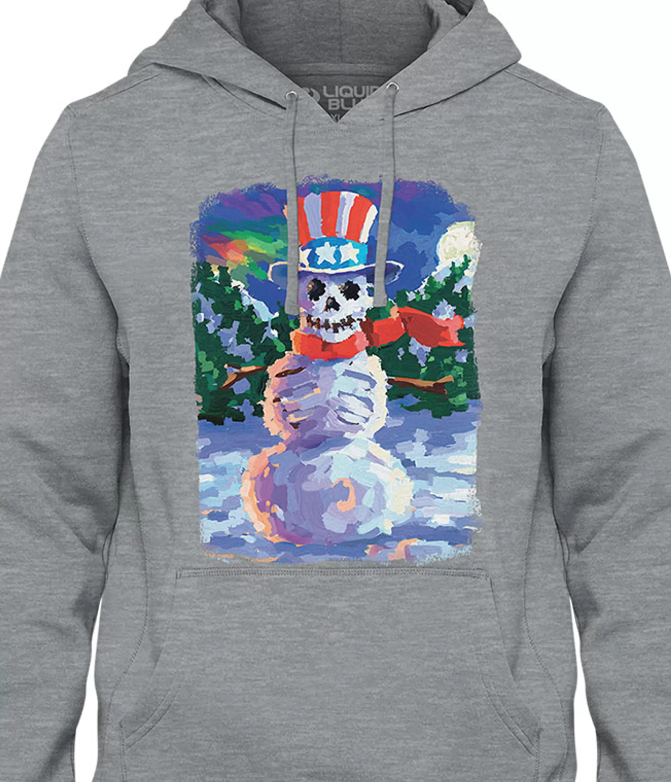 Hoodie | Snowman Skeleton<Liquid Blue Snowman Skeleton Hoodie