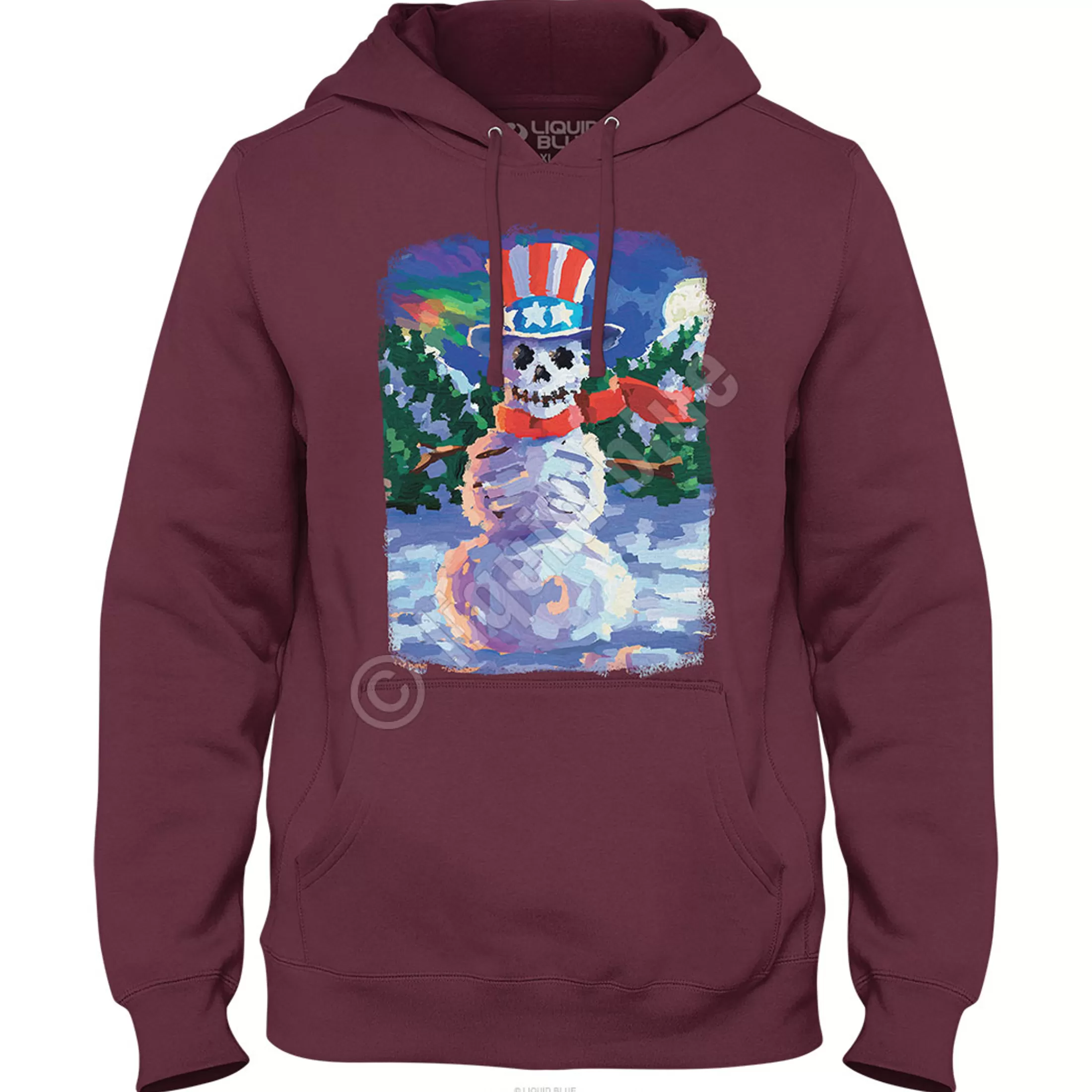 Hoodie | Snowman Skeleton<Liquid Blue Snowman Skeleton Hoodie