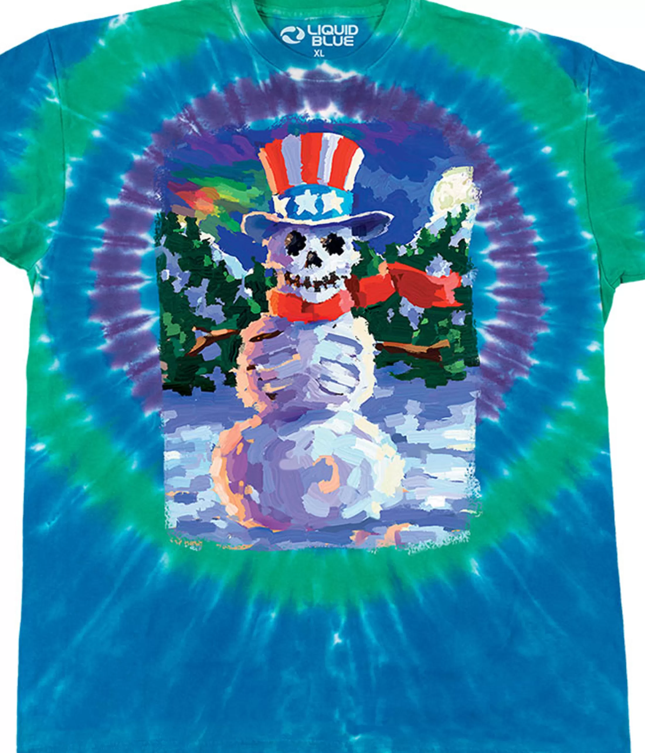 T-Shirt | Snowman Skeleton<Liquid Blue Snowman Skeleton T-Shirt