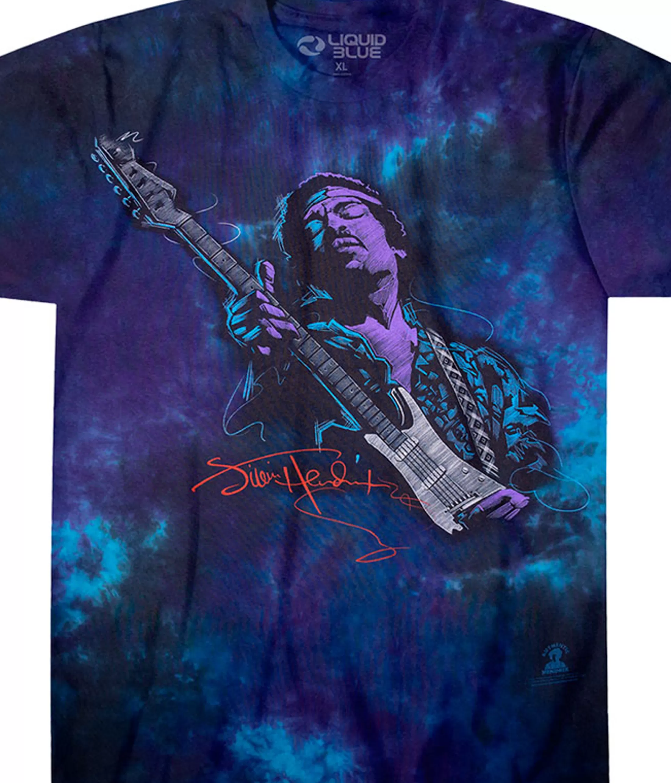 T-Shirt | Jimi Hendrix<Liquid Blue Soul Power Tie-Dye T-Shirt