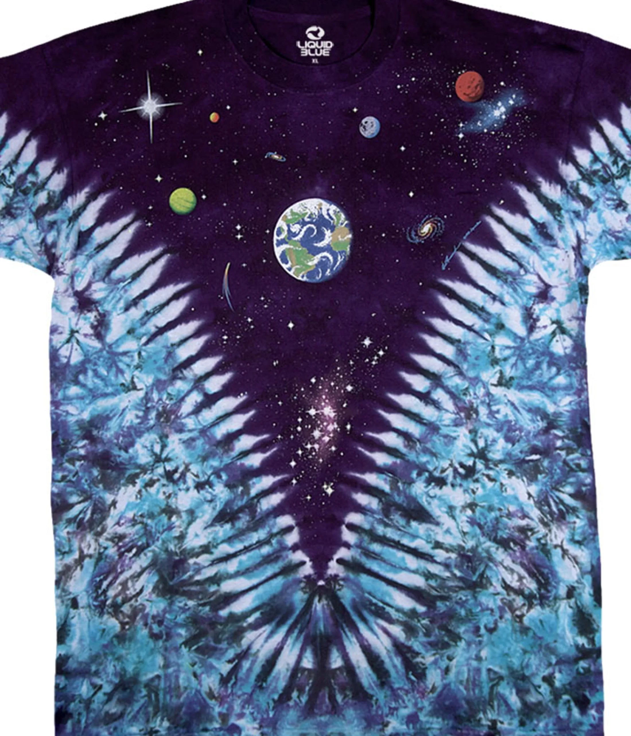 T-Shirt | Space<Liquid Blue Space Top Tie-Dye T-Shirt