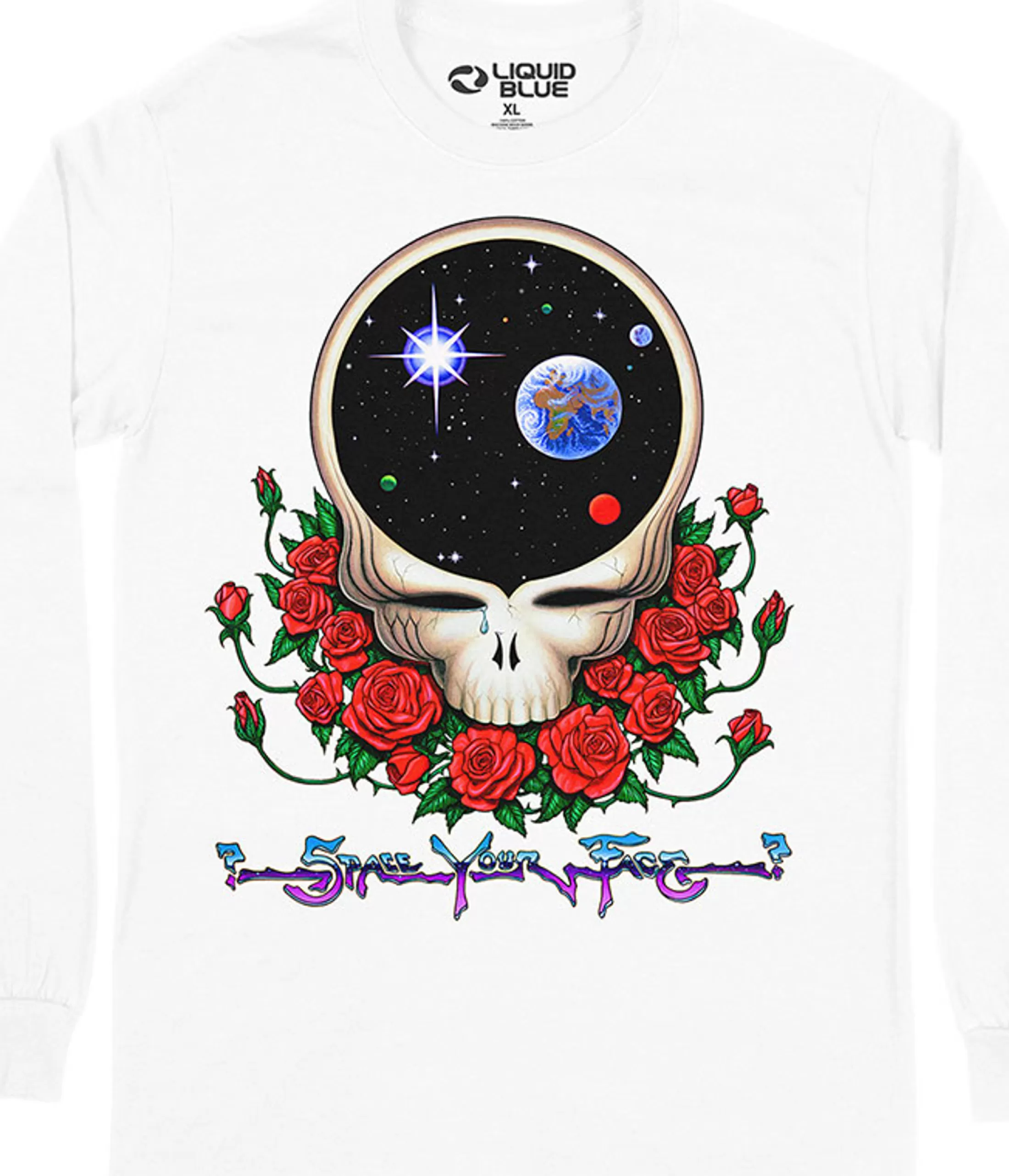 Long Sleeve | Grateful Dead<Liquid Blue Space Your Face Long Sleeve T-Shirt