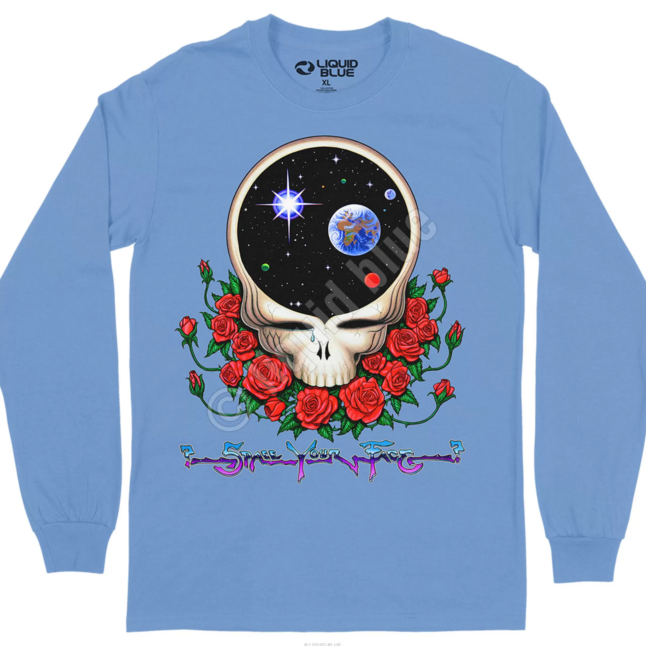 Long Sleeve | Grateful Dead<Liquid Blue Space Your Face Long Sleeve T-Shirt