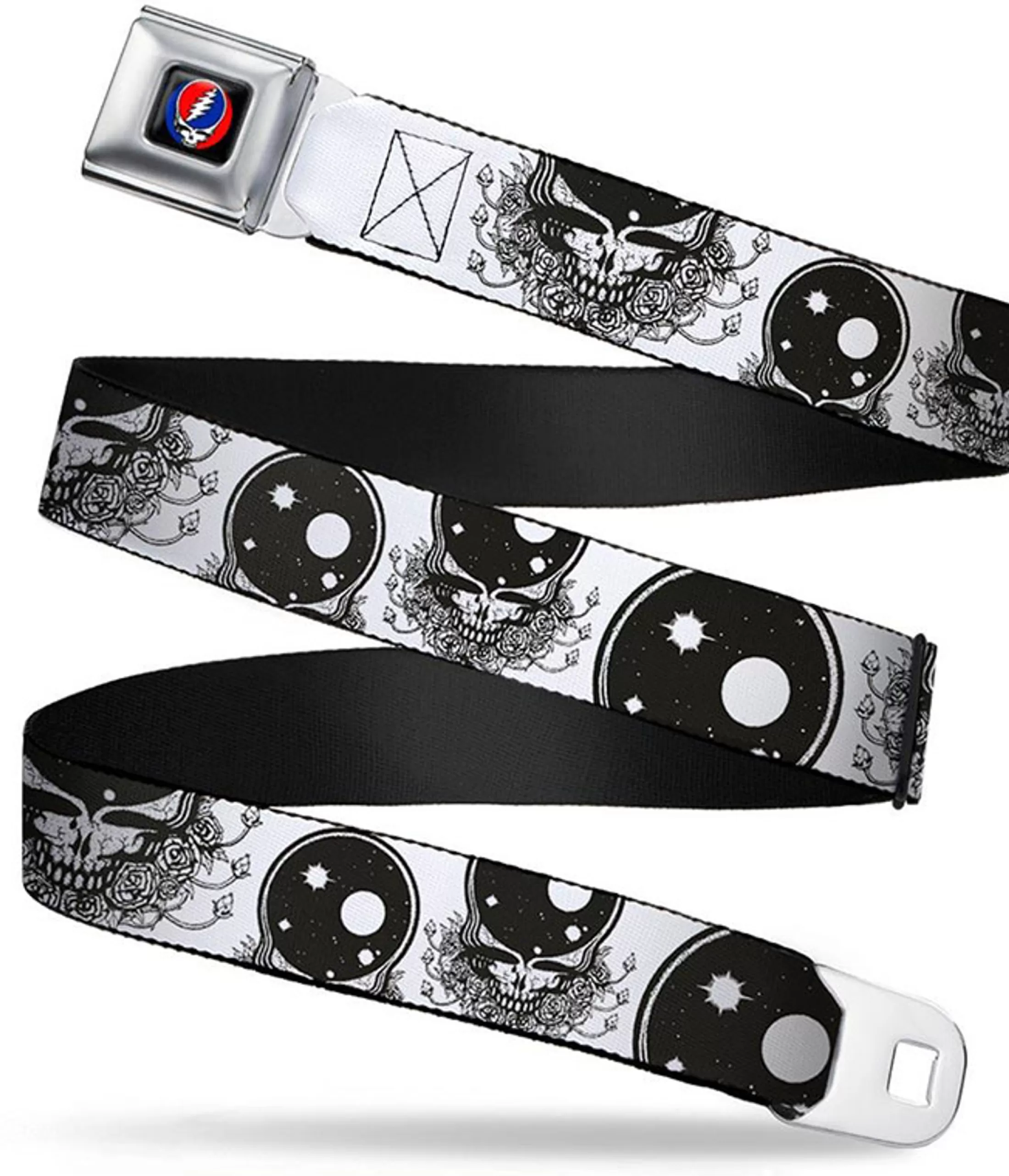 Belts | Grateful Dead<Liquid Blue Space Your Face Seatbelt Belt White