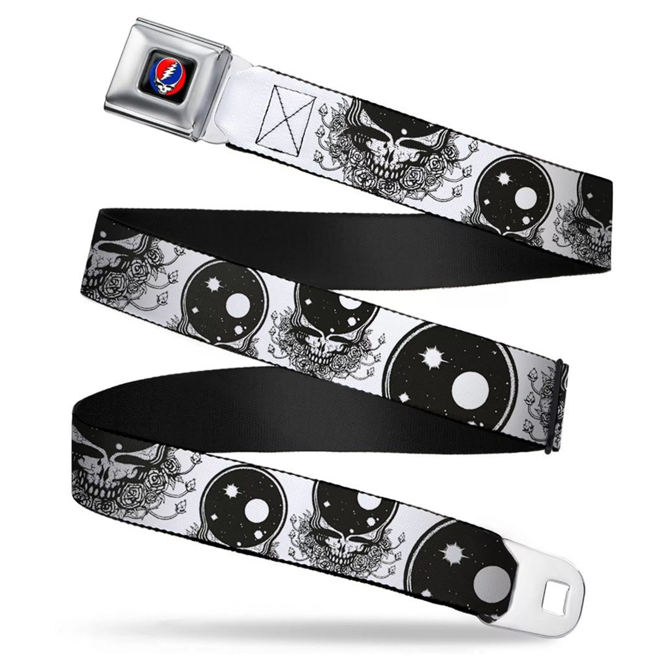 Belts | Grateful Dead<Liquid Blue Space Your Face Seatbelt Belt White