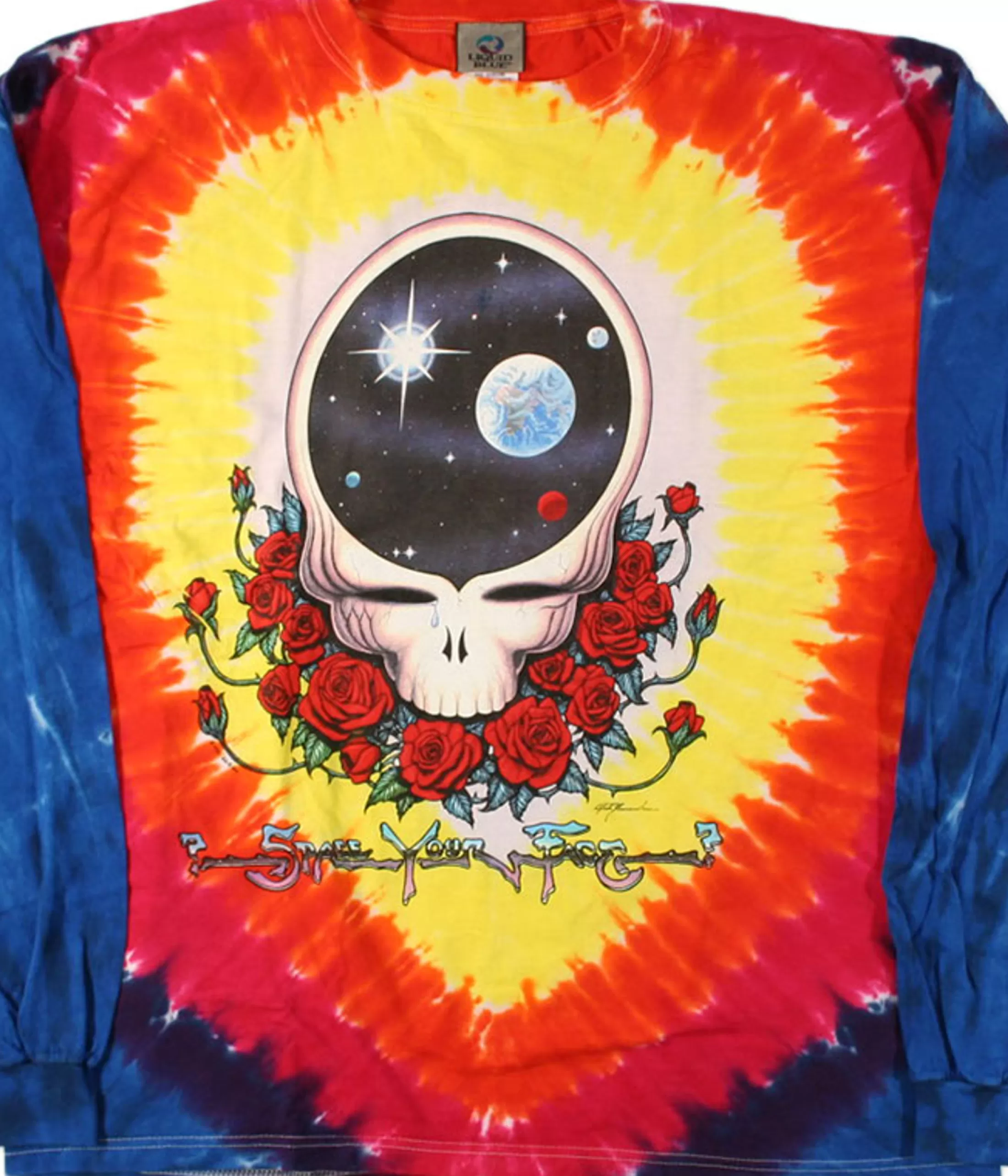 Long Sleeve | Grateful Dead<Liquid Blue Space Your Face Tie-Dye Long Sleeve T-Shirt