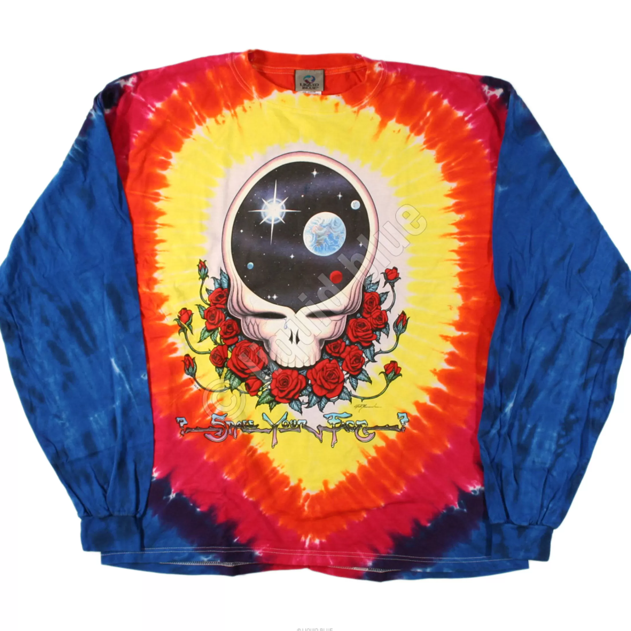 Long Sleeve | Grateful Dead<Liquid Blue Space Your Face Tie-Dye Long Sleeve T-Shirt