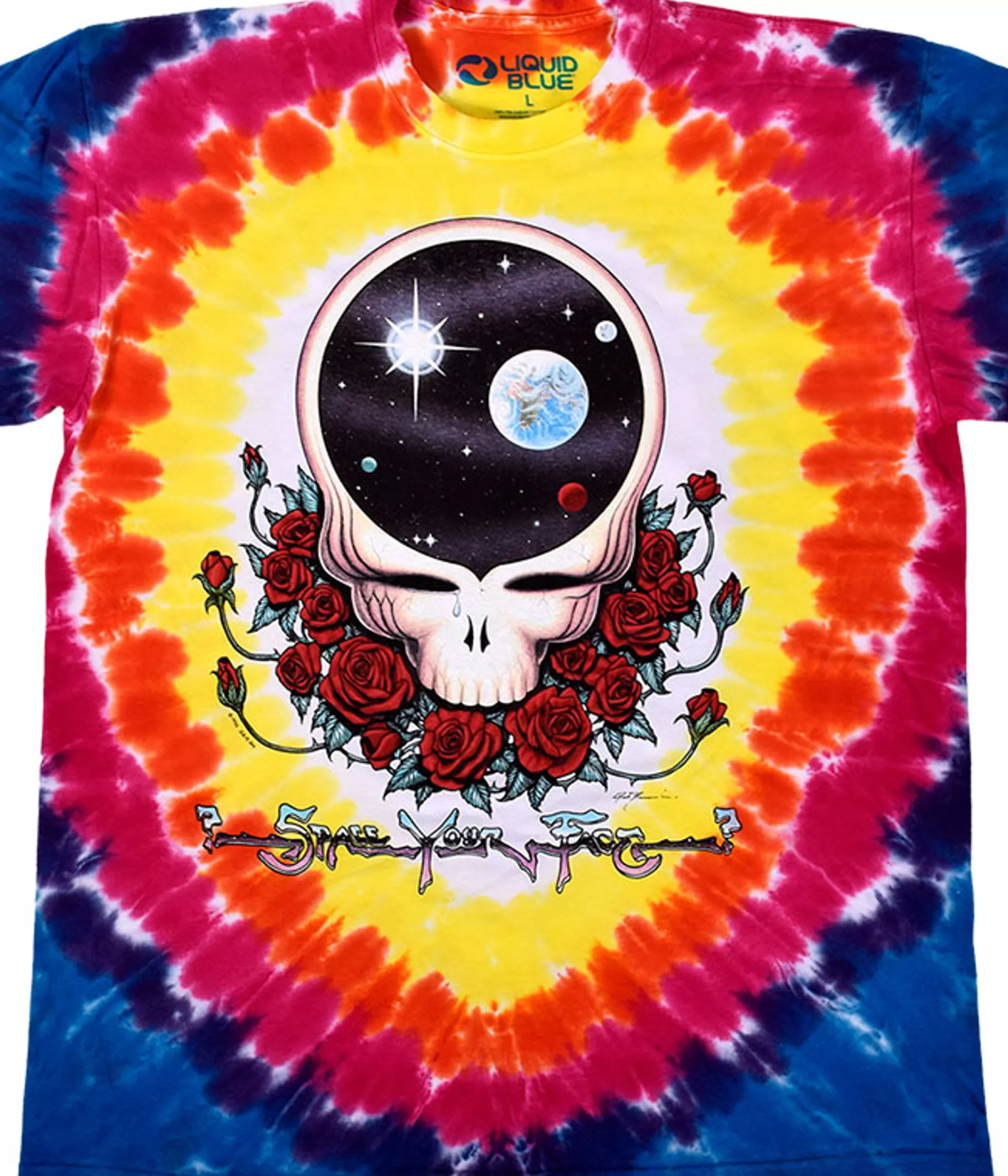 T-Shirt | Grateful Dead<Liquid Blue Space Your Face Tie-Dye T-Shirt