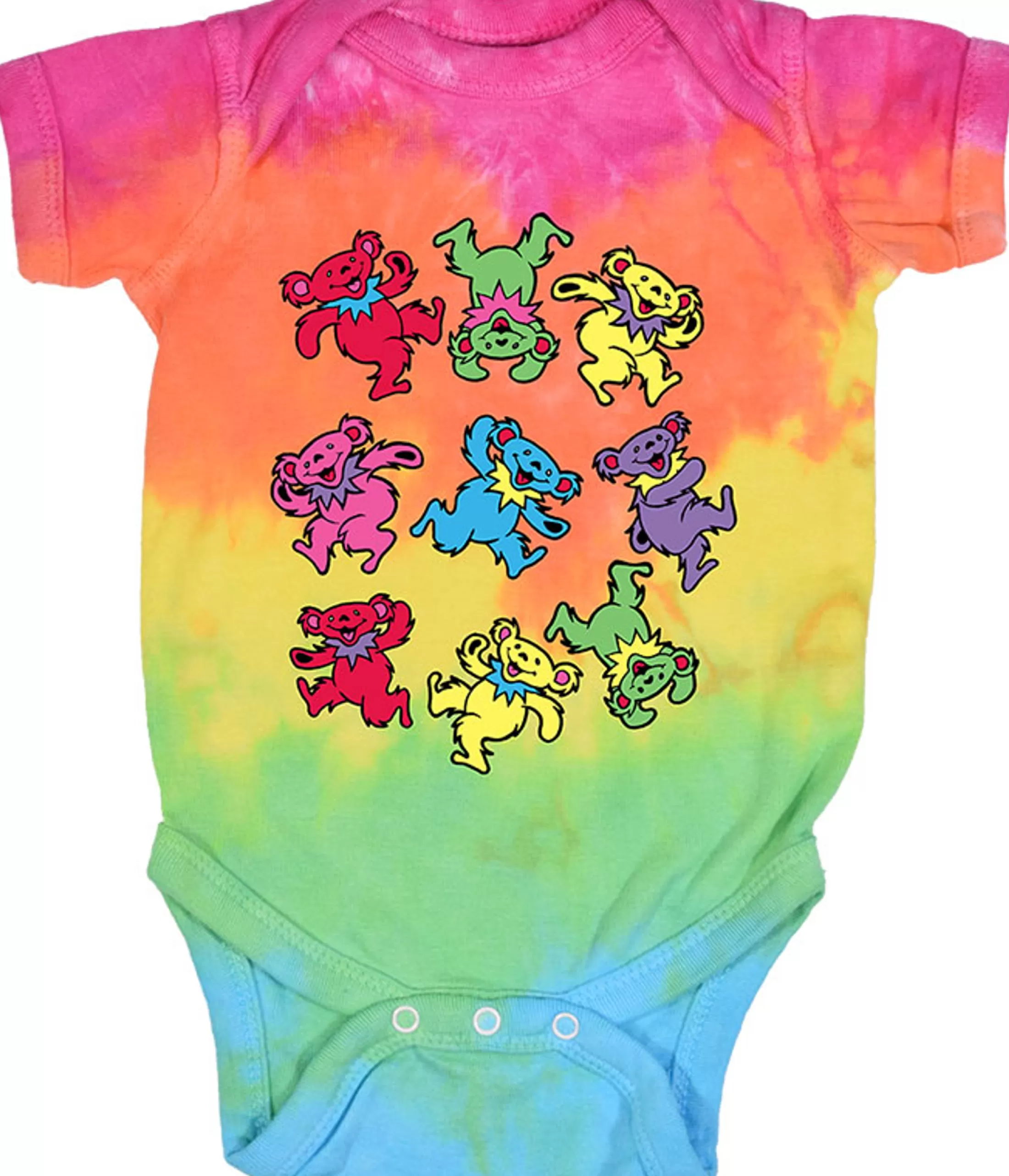 Onesies | Grateful Dead<Liquid Blue Spiral Bears Tie-Dye Onesie