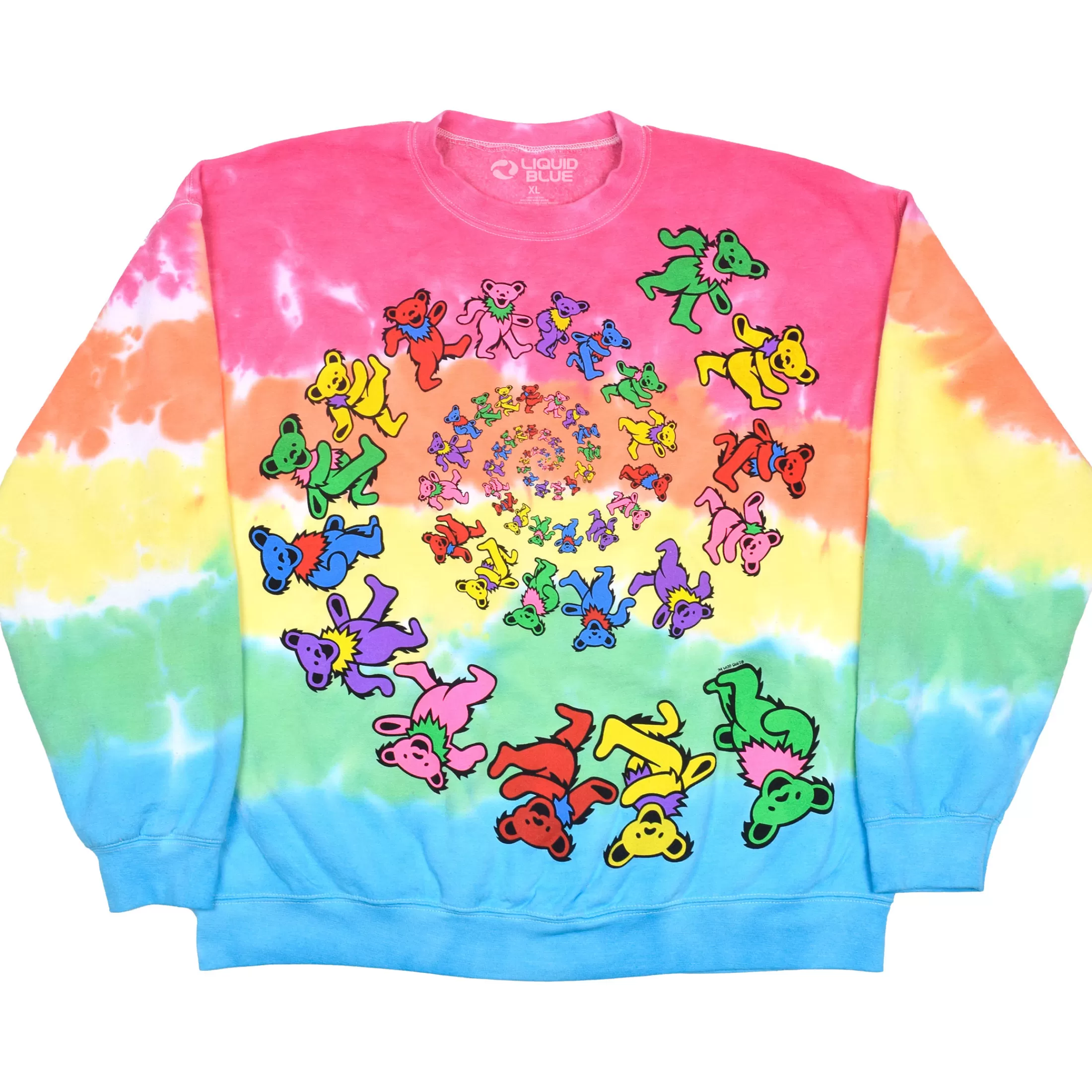 Sweatshirt | Grateful Dead<Liquid Blue Spiral Bears Tie-Dye Sweatshirt