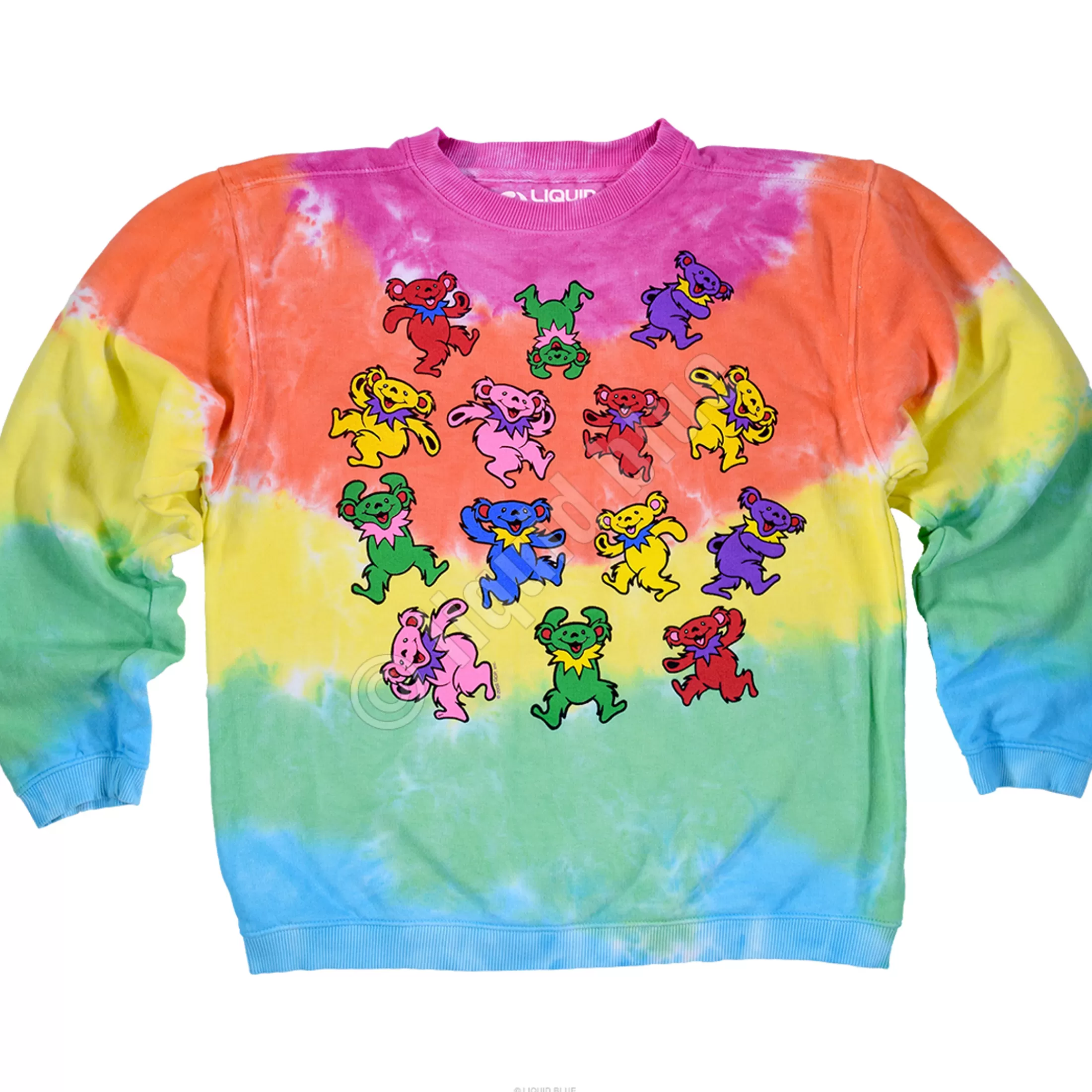 Youth | Grateful Dead<Liquid Blue Spiral Bears Youth Sweatshirt