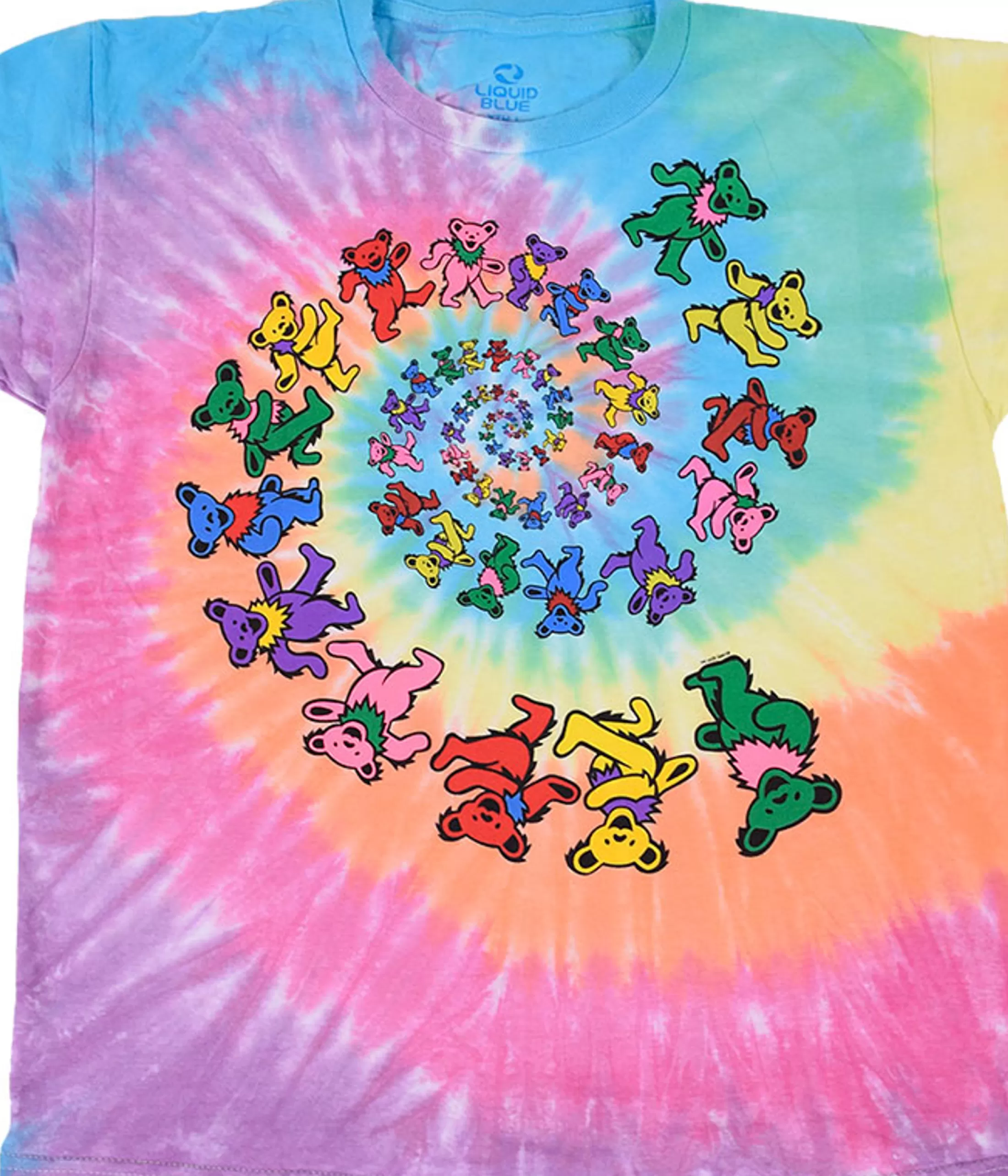 Youth | Grateful Dead<Liquid Blue Spiral Bears Youth Tie-Dye T-Shirt