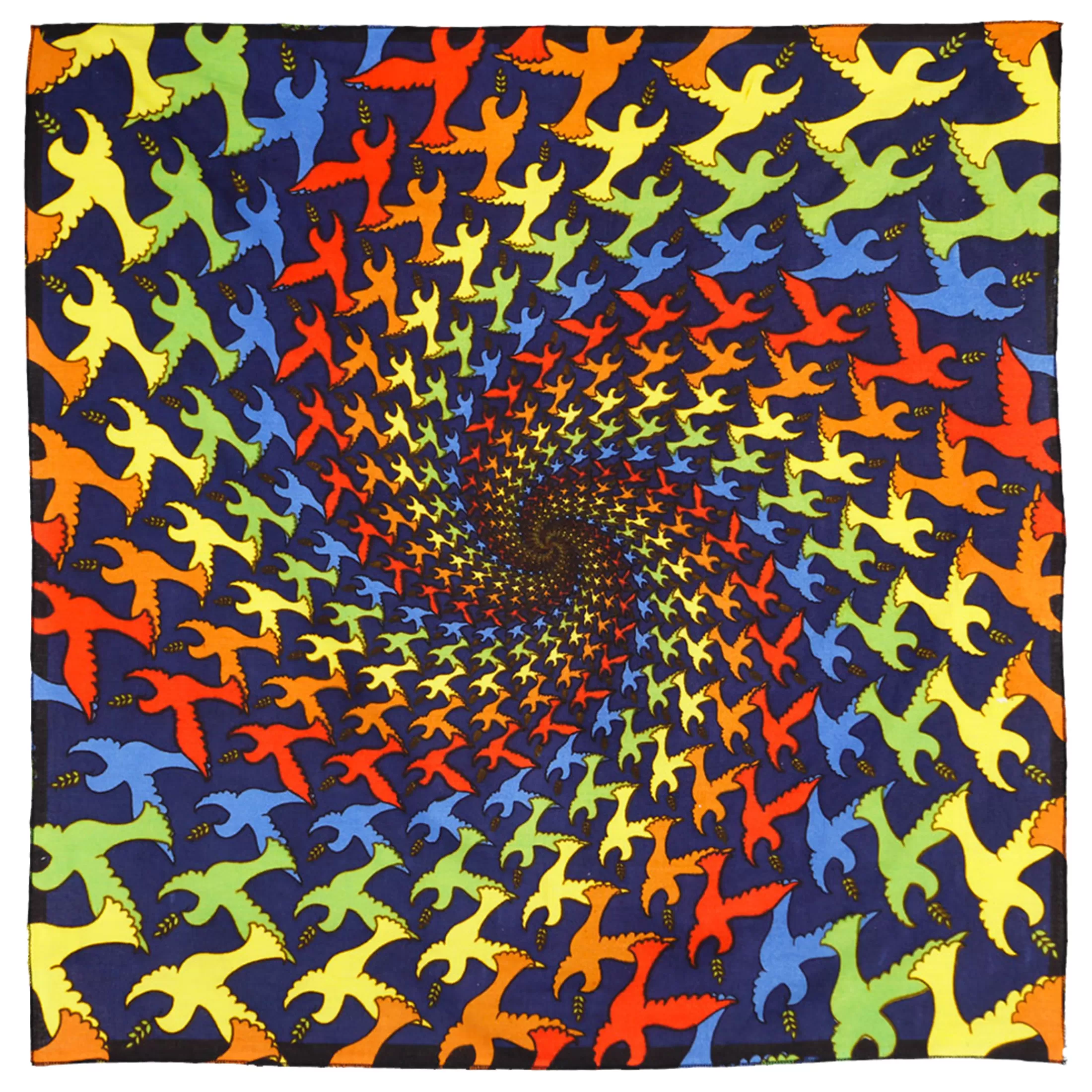 Bandanas | Liquid Blue<Liquid Blue Spiral Dove 3D Bandana