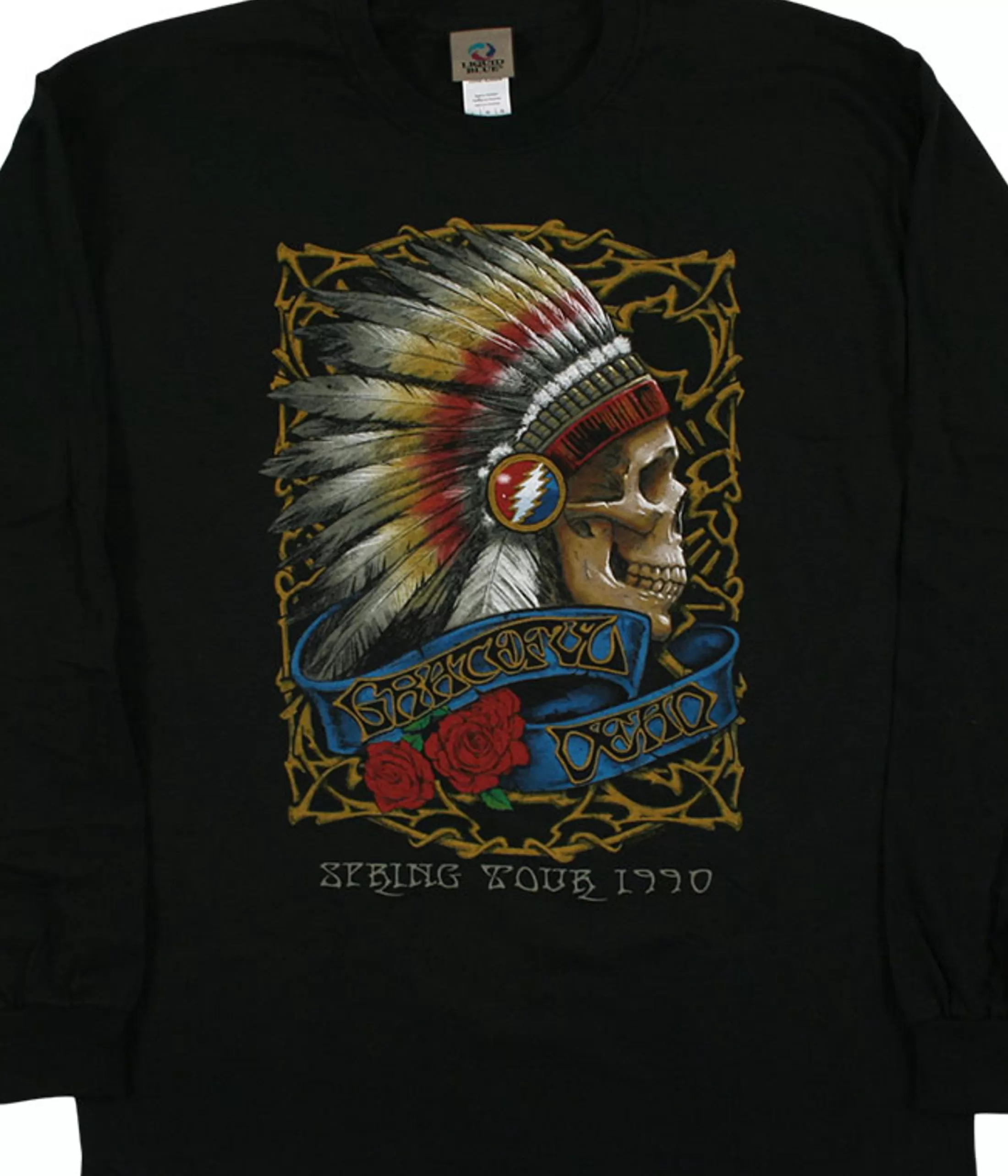 Long Sleeve | Grateful Dead<Liquid Blue Spring Tour '90 Black Long Sleeve T-Shirt